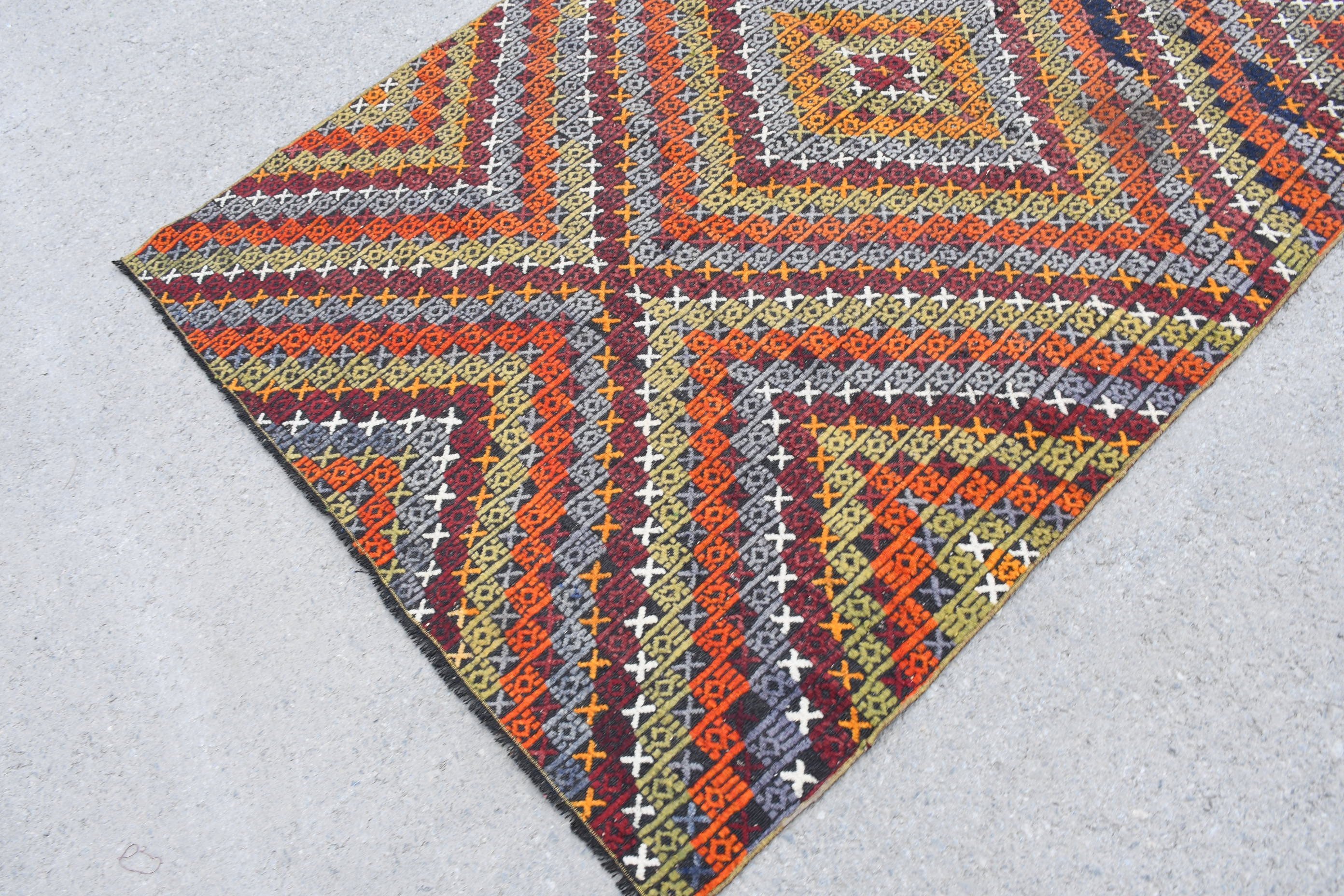 Türk Halıları, Kilim, Fas Halısı, Oturma Odası Halıları, Vintage Halılar, Yeşil 4.5x7.5 ft Alan Halısı, Yer Halıları, Vintage Dekor Halıları