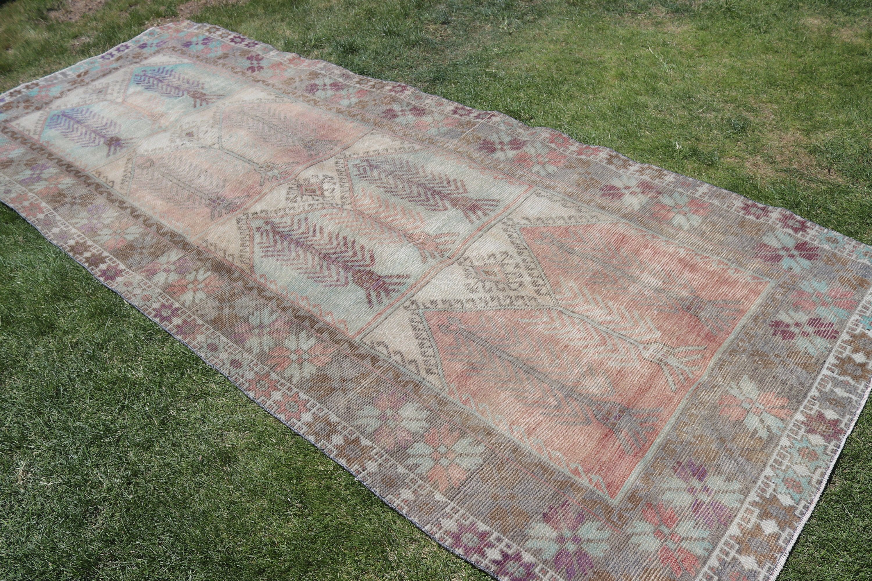 Salon Rugs, 4.6x11.4 ft Large Rugs, Turkish Rug, Large Vintage Rugs, Green Antique Rugs, Floor Rug, Moroccan Rugs, Vintage Rug, Antique Rug