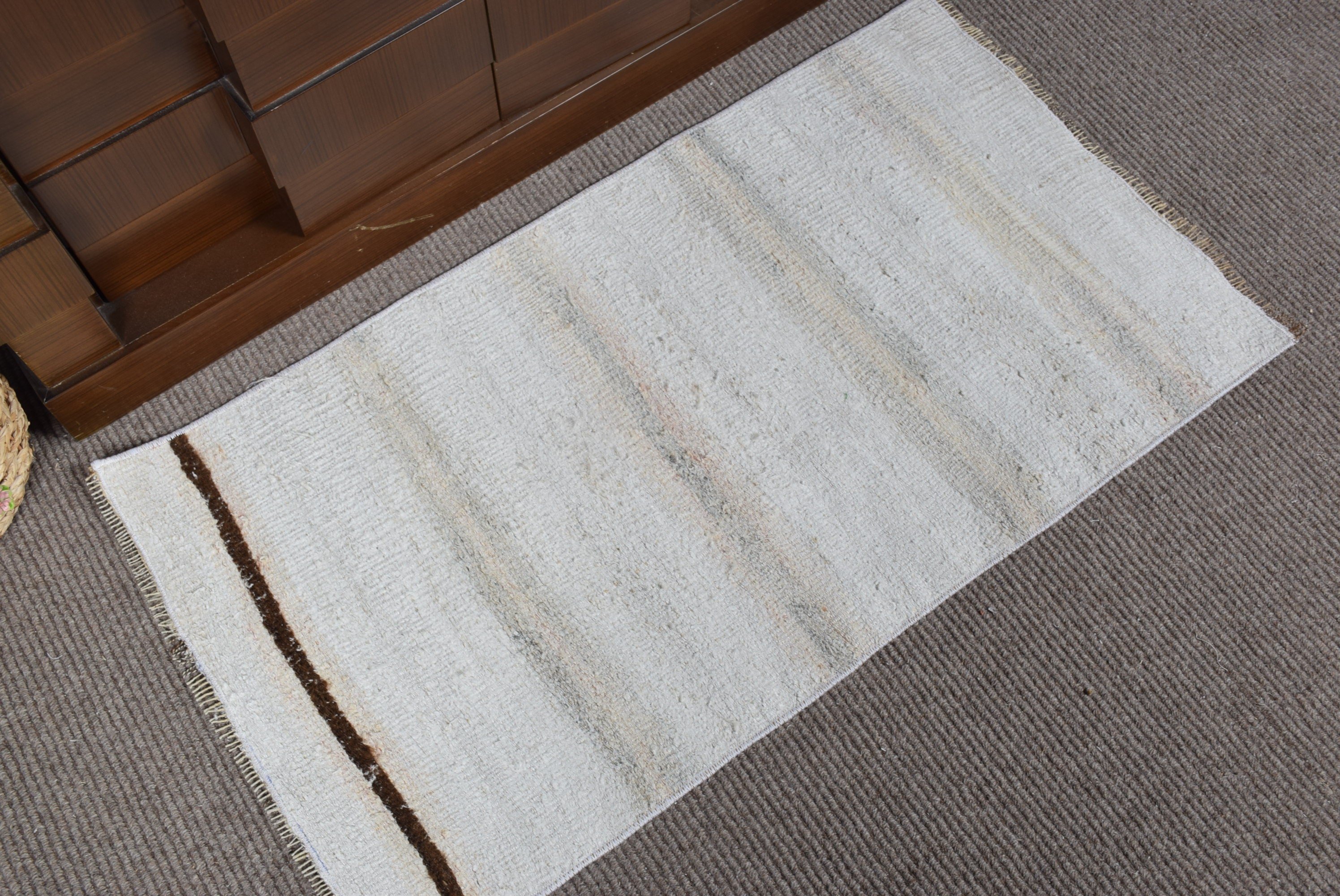 Bathroom Rug, Home Decor Rug, Vintage Rug, Natural Rugs, Door Mat Rugs, Turkish Rug, Floor Rug, 1.8x3.3 ft Small Rug, Beige Bedroom Rug