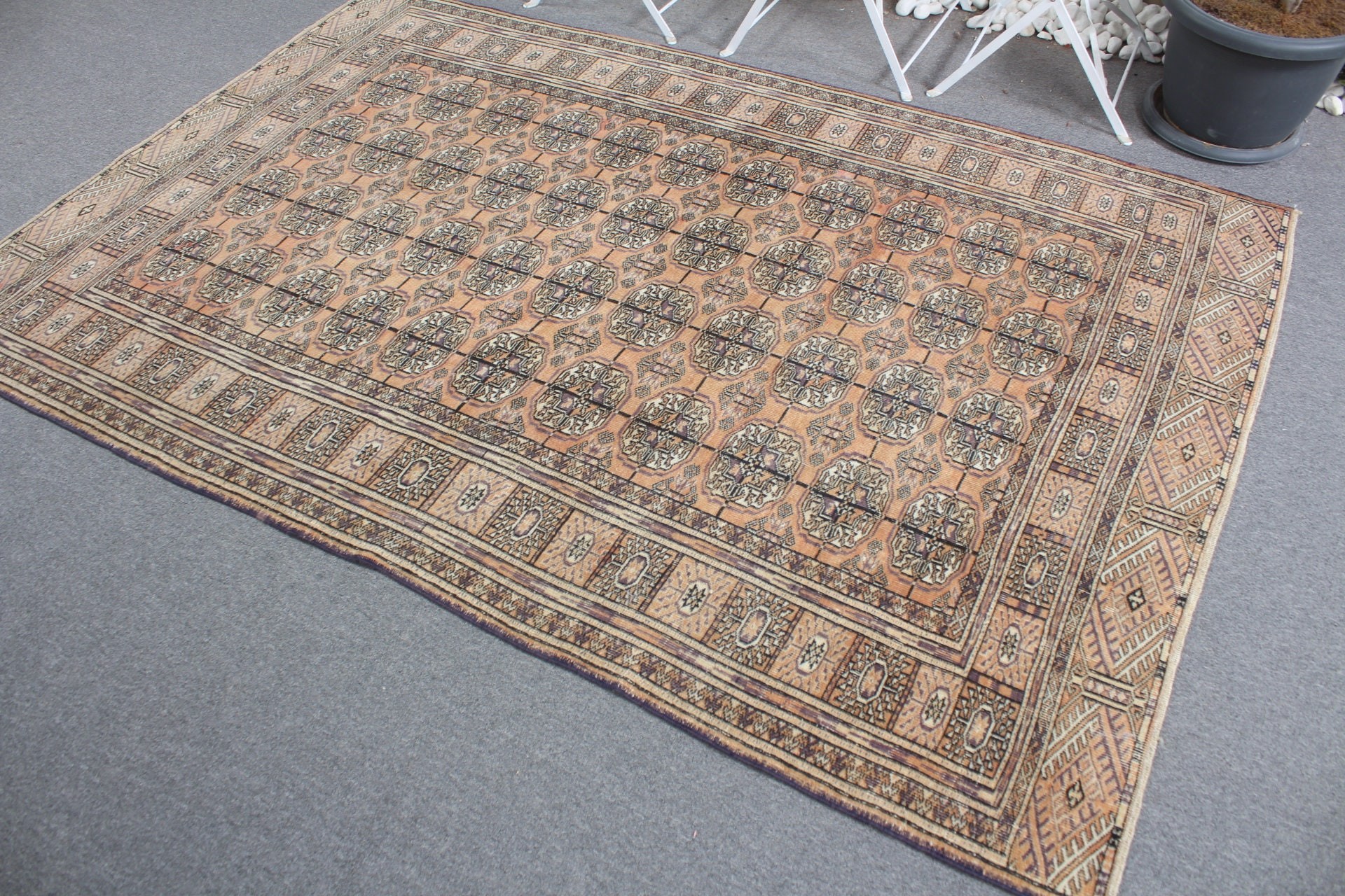 Living Room Rugs, Orange Bedroom Rugs, Turkey Rugs, Vintage Rug, Indoor Rug, 4.9x7.3 ft Area Rug, Floor Rugs, Turkish Rugs, Antique Rugs