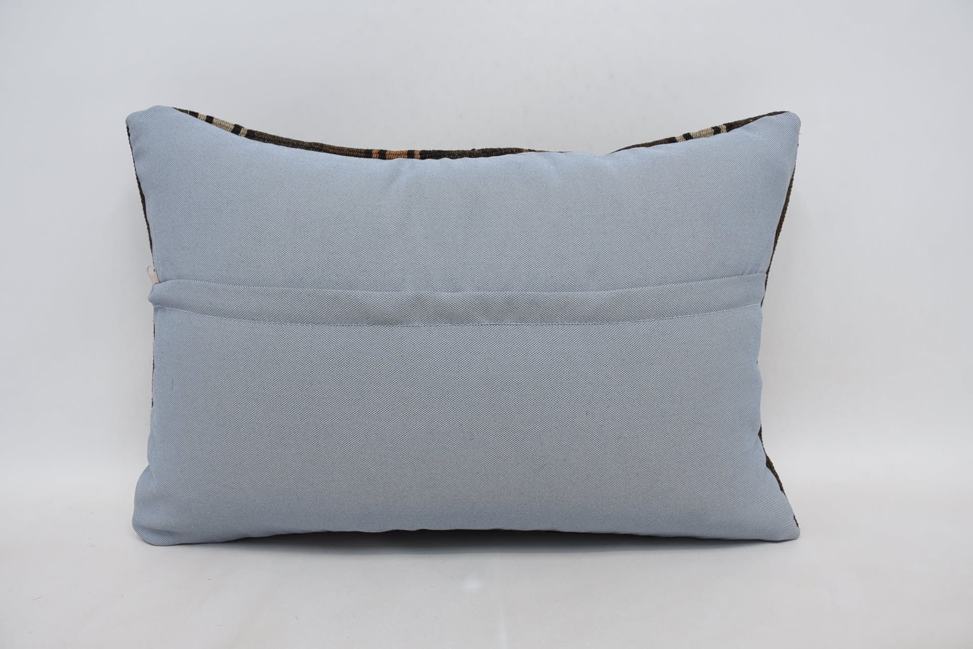 Throw Kilim Pillow, 16"x24" Brown Pillow Cover, One Of A Kind Pillow Sham, Home Decor Pillow, Turkish Kilim Pillow