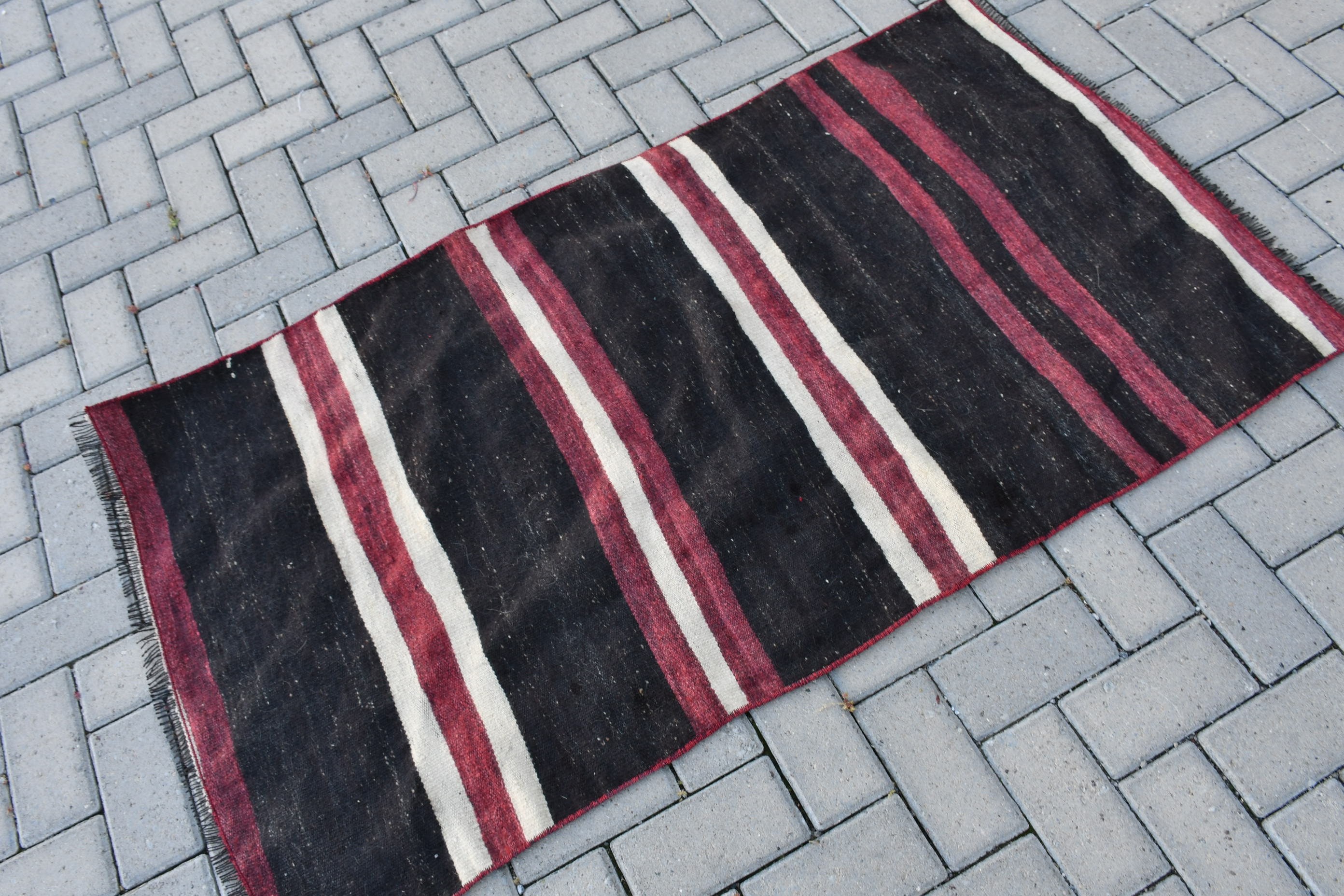 Handmade Rugs, Door Mat Rug, 2.7x5 ft Small Rugs, Oriental Rug, Vintage Rugs, Cool Rug, Turkish Rugs, Kilim, Brown Floor Rug, Nursery Rug