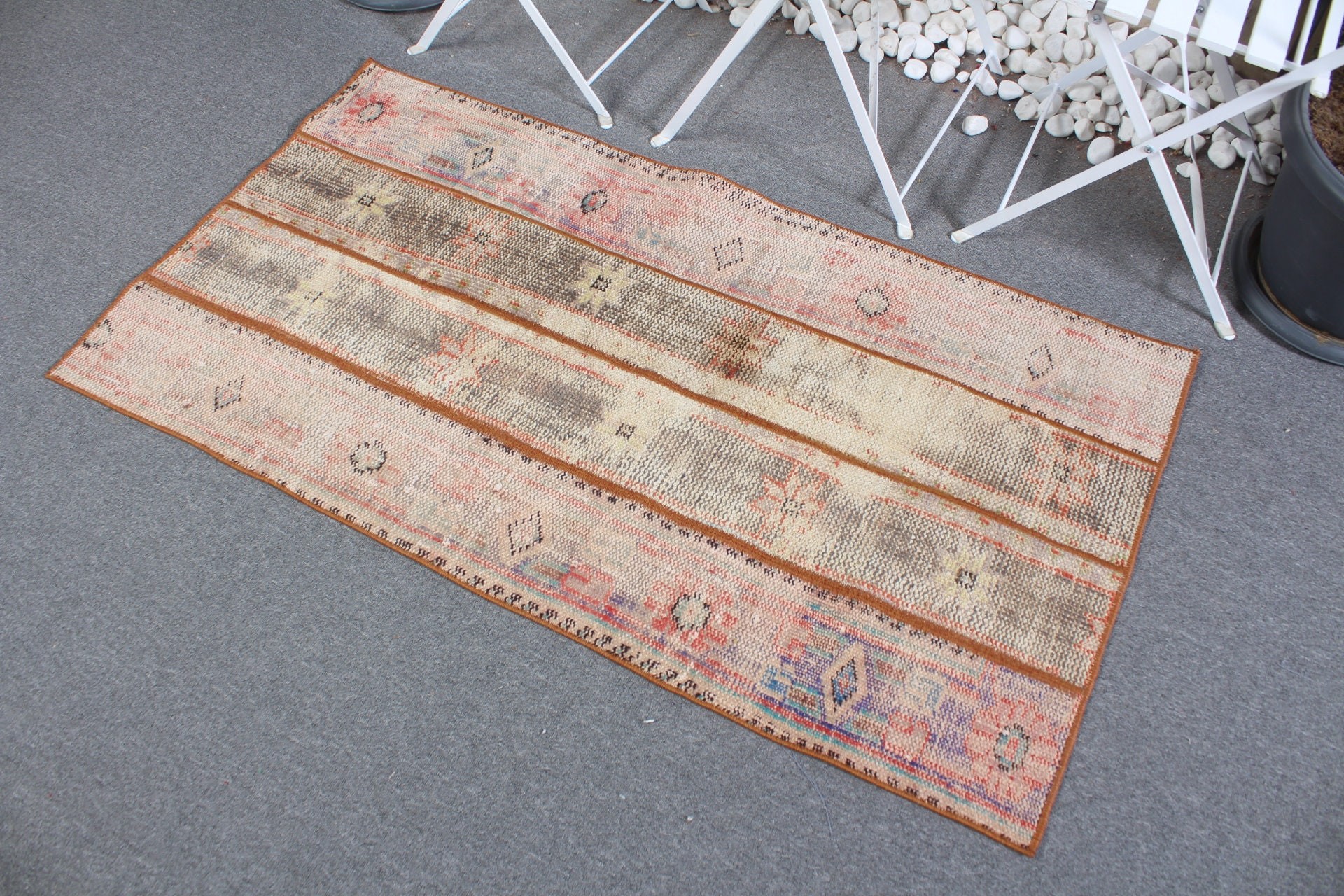 Moroccan Rugs, Door Mat Rug, Gray Antique Rug, Turkish Rug, 2.6x4.9 ft Small Rug, Vintage Rug, Car Mat Rug, Floor Rug, Rugs for Nursery