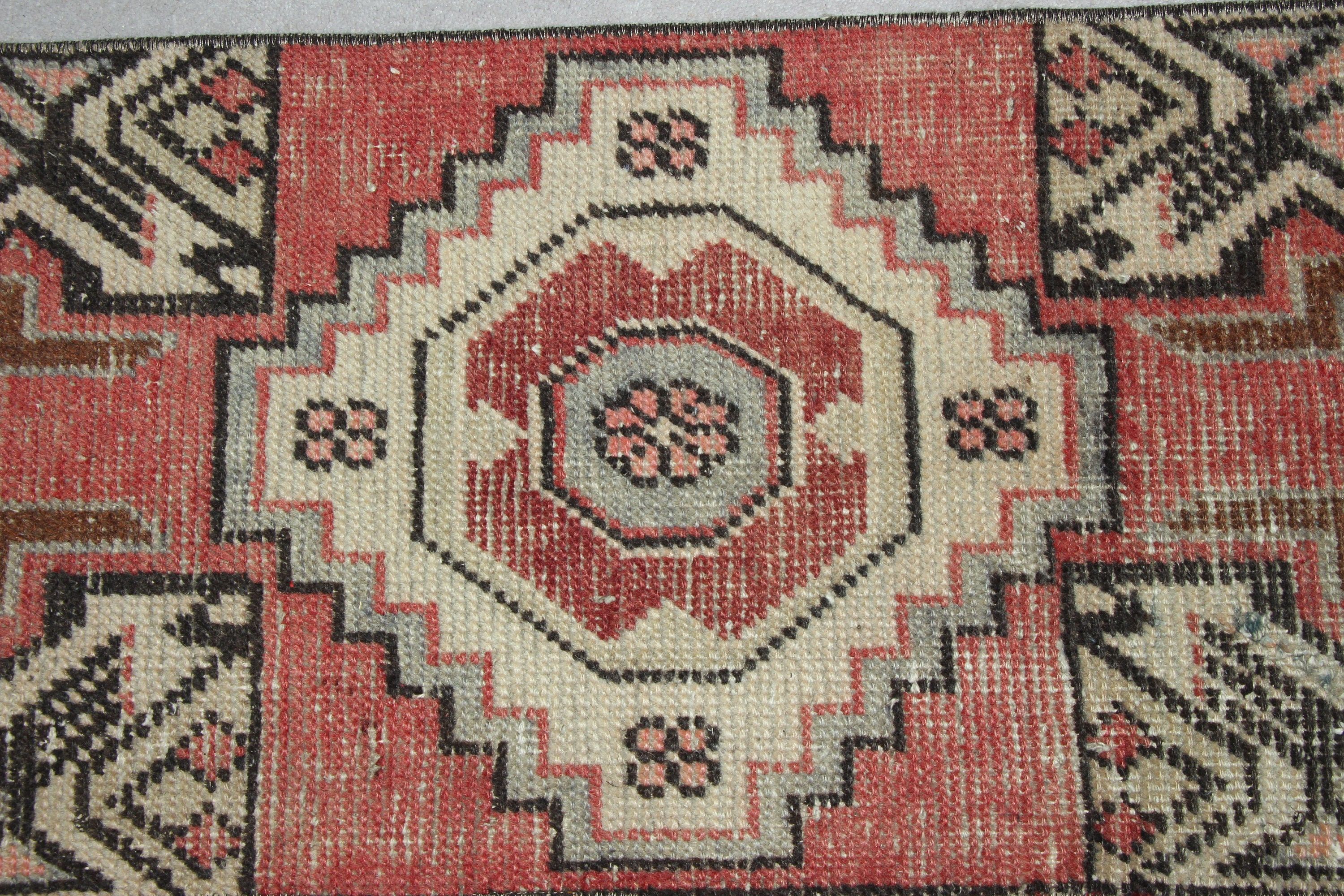 Pembe Ev Dekor Halısı, Mutfak Halısı, Paspas Halıları, Vintage Halı, Sevimli Halılar, Oushak Halıları, 1.3x2.7 ft Küçük Halı, Yatak Odası Halısı, Türk Halısı