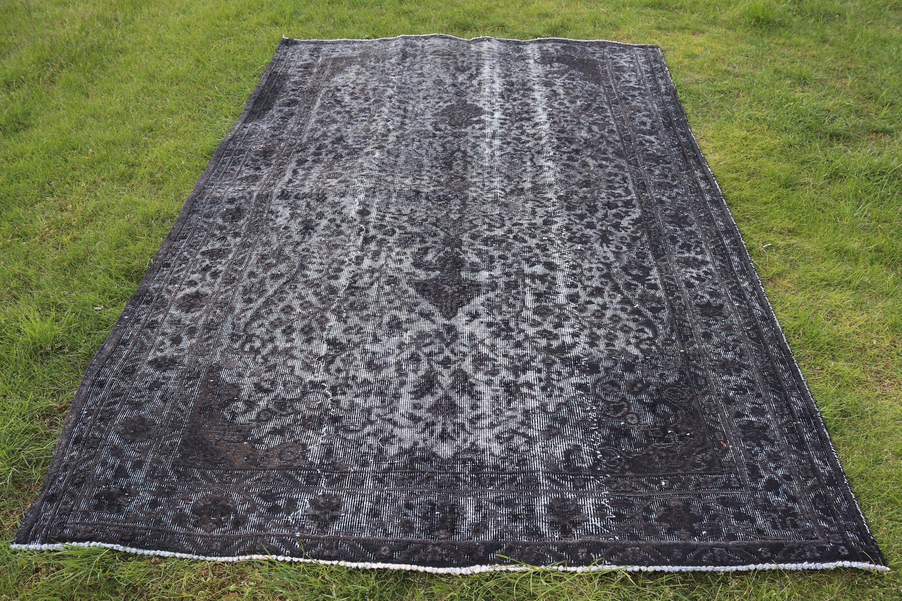 5.4x8.7 ft Large Rug, Bedroom Rugs, Turkey Rug, Luxury Rug, Vintage Rugs, Turkish Rugs, Dining Room Rug, Gray Moroccan Rug, Handwoven Rug