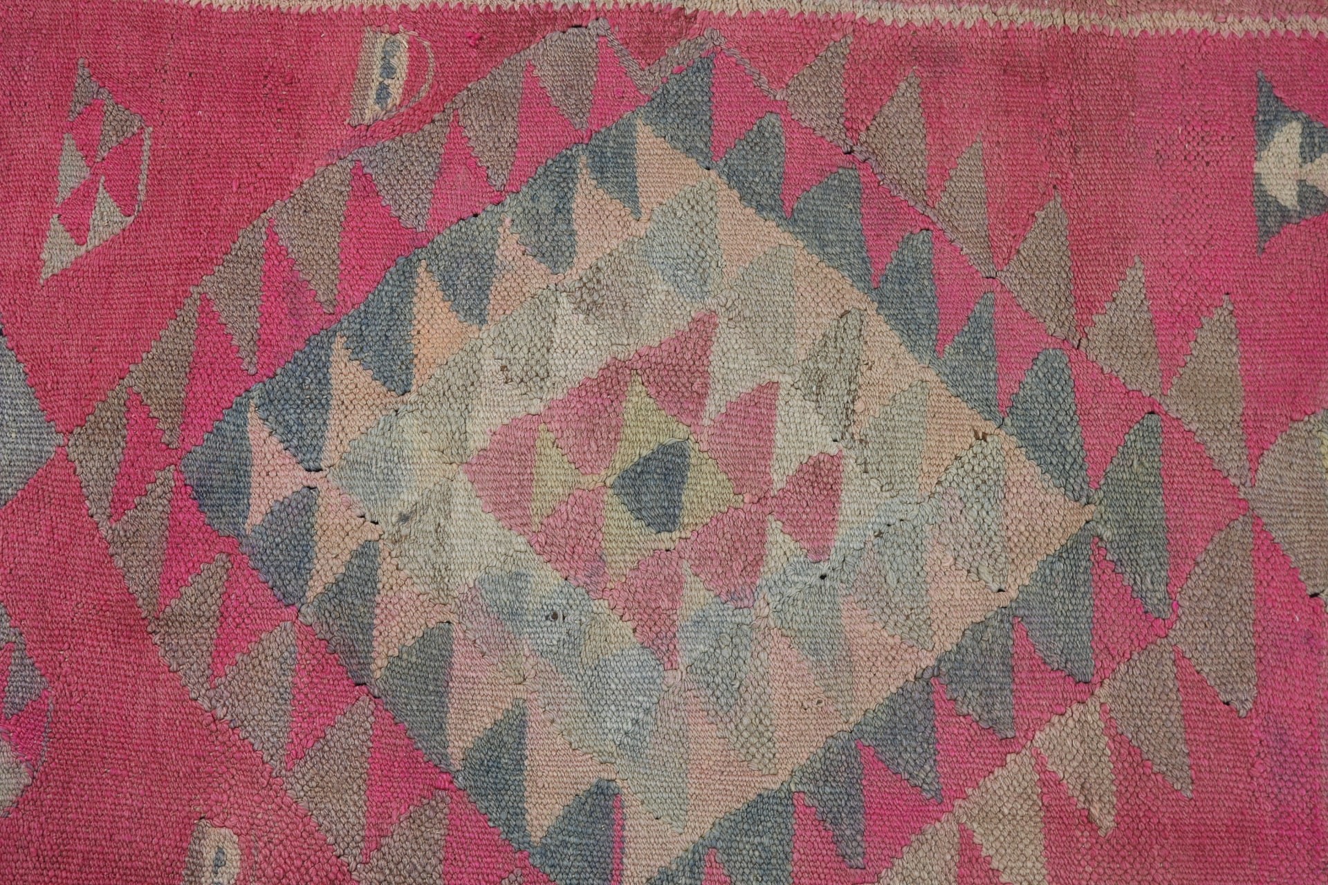 Vintage Runner Halıları, Pembe Mutfak Halısı, Yatak Odası Halısı, 2,9x8,8 ft Runner Halıları, Vintage Halı, Havalı Halılar, Türk Halıları, Beni Ourain Runner Halıları