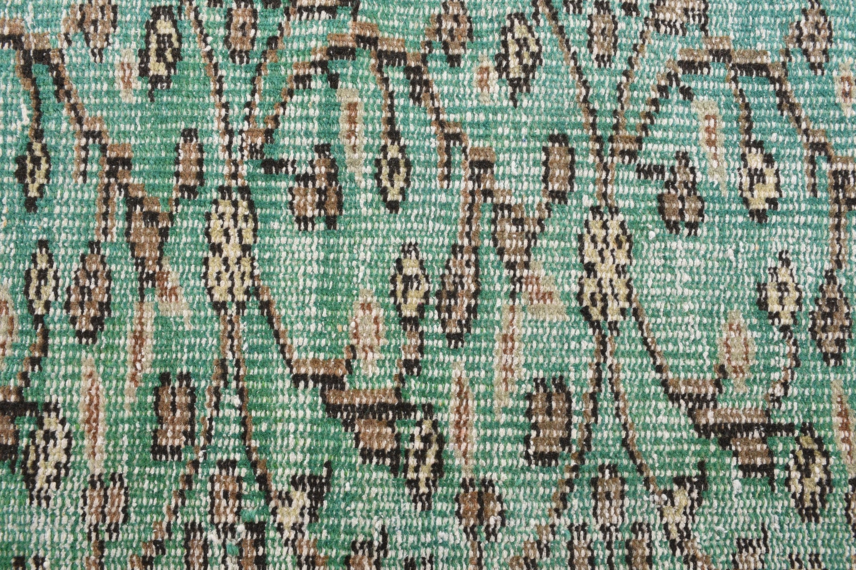 Vintage Rugs, Kitchen Rugs, Nursery Rug, Abstract Rugs, Bedroom Rug, Turkish Rugs, Rugs for Bedroom, 3.1x6.4 ft Accent Rugs, Green Cool Rug