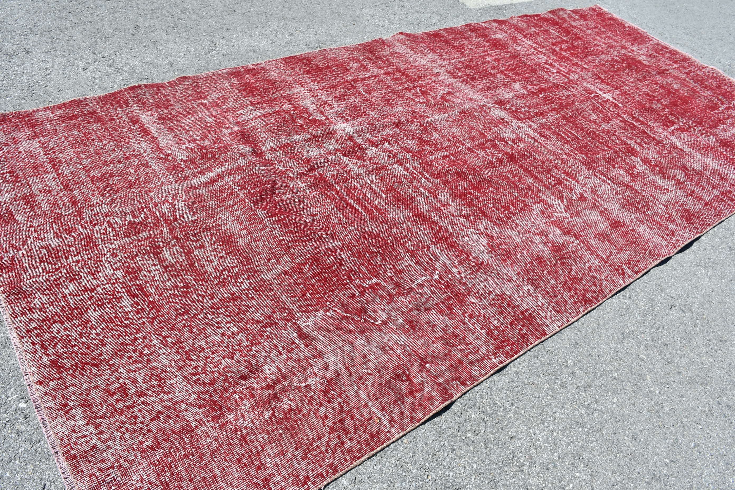 Red Home Decor Rug, Antique Rugs, Muted Rug, Turkish Rugs, 5.8x13.5 ft Oversize Rug, Dining Room Rugs, Vintage Rug, Salon Rug