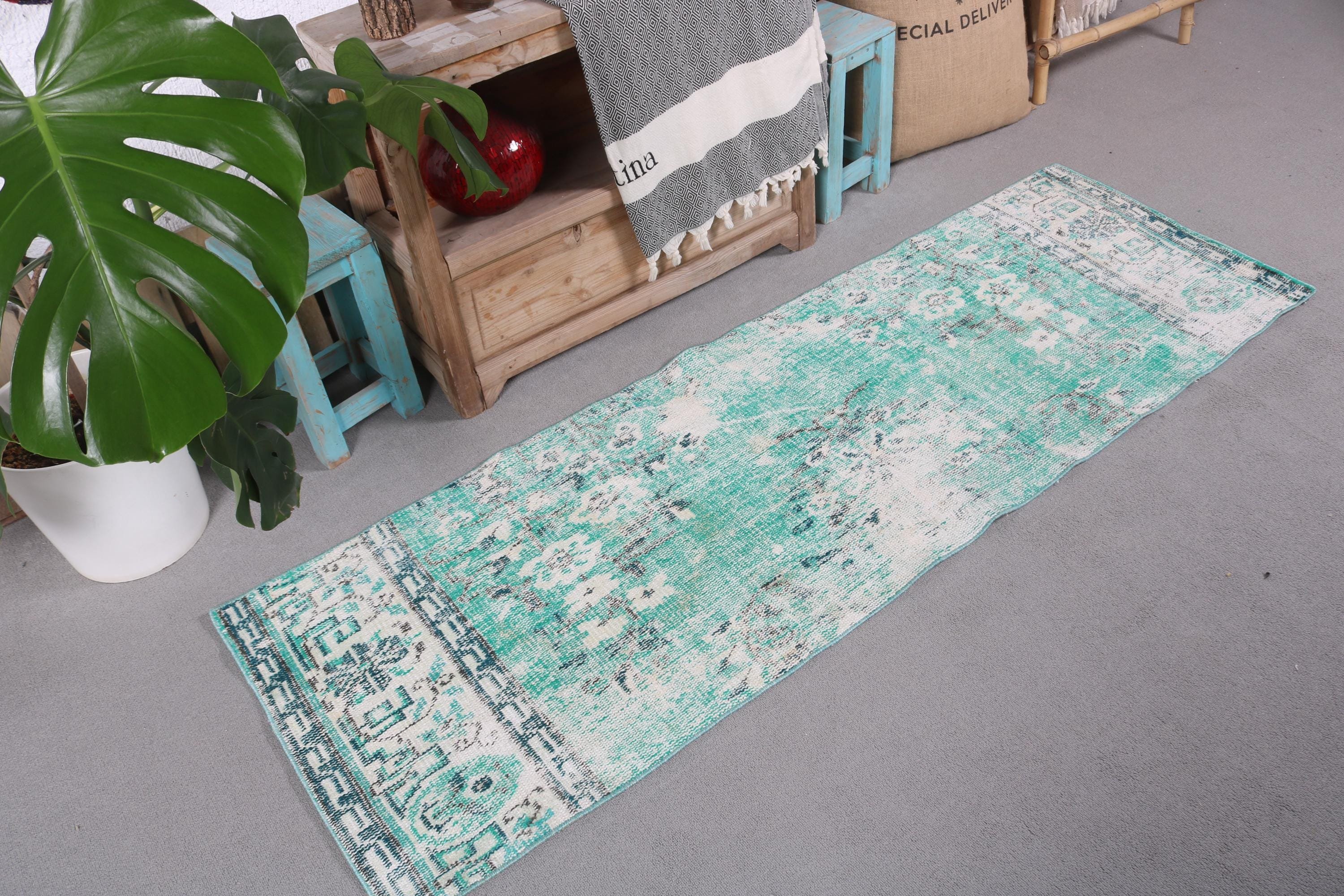 Modern Rug, White Moroccan Rugs, Vintage Rug, Hallway Rugs, Boho Rugs, Vintage Runner Rugs, Turkish Rugs, Neutral Rug, 2x6.2 ft Runner Rug