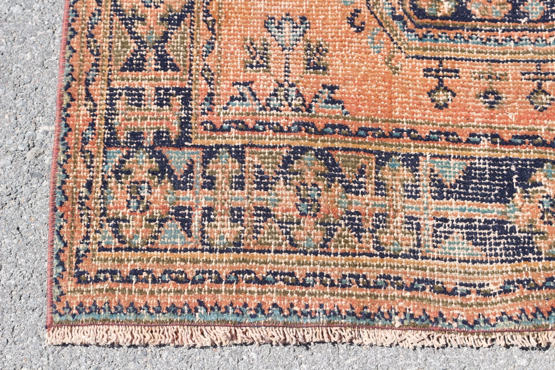 Anatolian Rug, Corridor Rug, Vintage Rug, Orange Oriental Rugs, Turkish Rug, 4.2x11.3 ft Runner Rug, Stair Rug, Oushak Rug, Custom Rug
