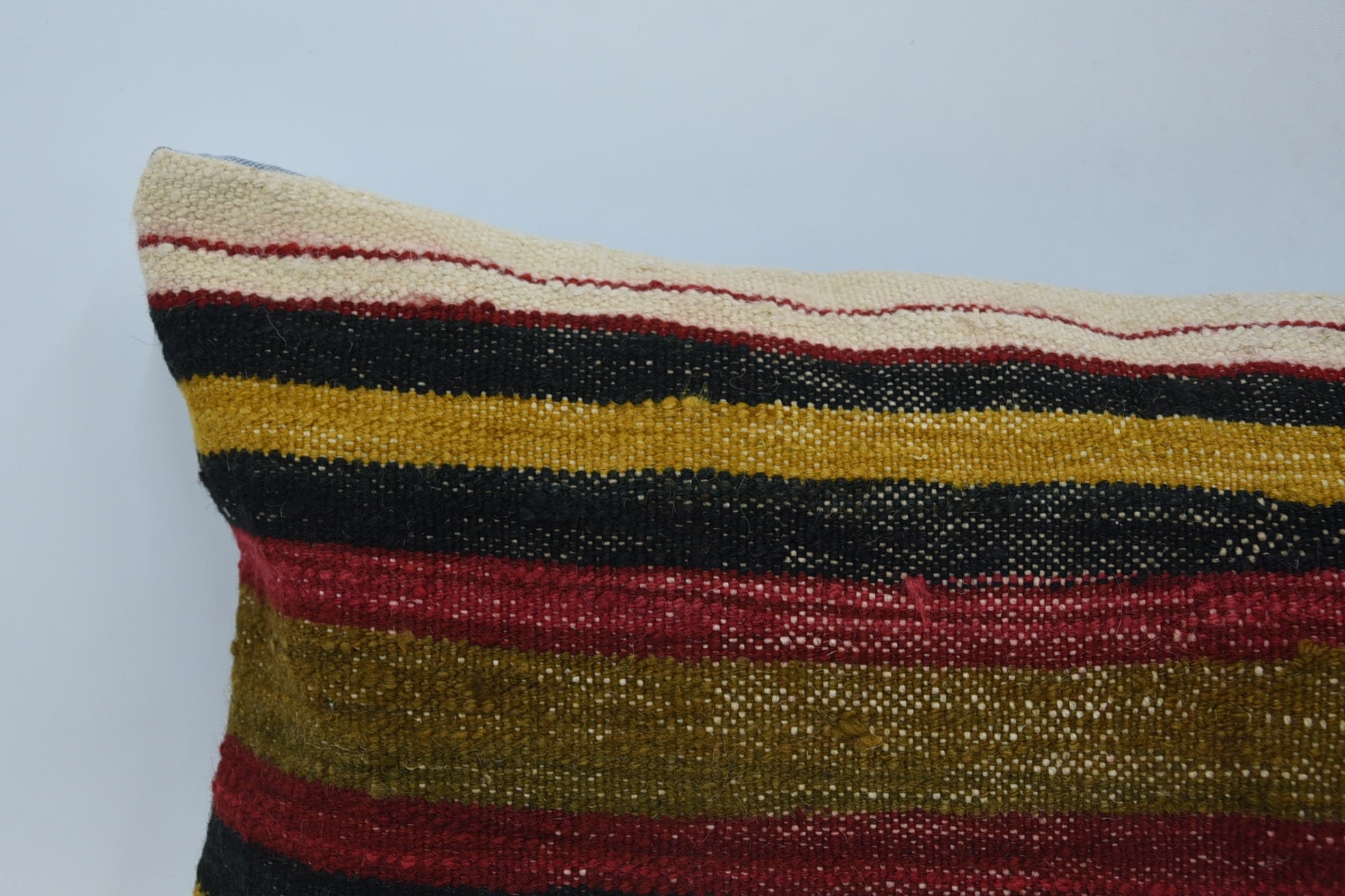 Aztec Pillow, Interior Designer Pillow, 16"x48" Red Pillow Case, Vintage Kilim Pillow, Ethnical Kilim Rug Pillow, Yoga Cushion
