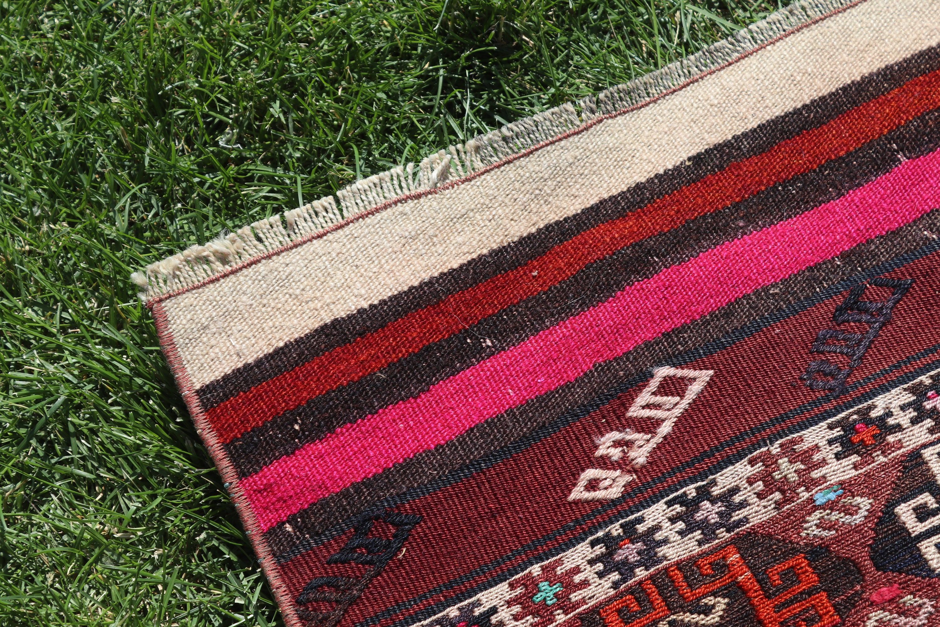 Corridor Rug, Turkish Rugs, Red Cool Rugs, Vintage Rug, Kilim, Oriental Rugs, Hallway Rug, Boho Rugs, 2.1x5.3 ft Runner Rugs