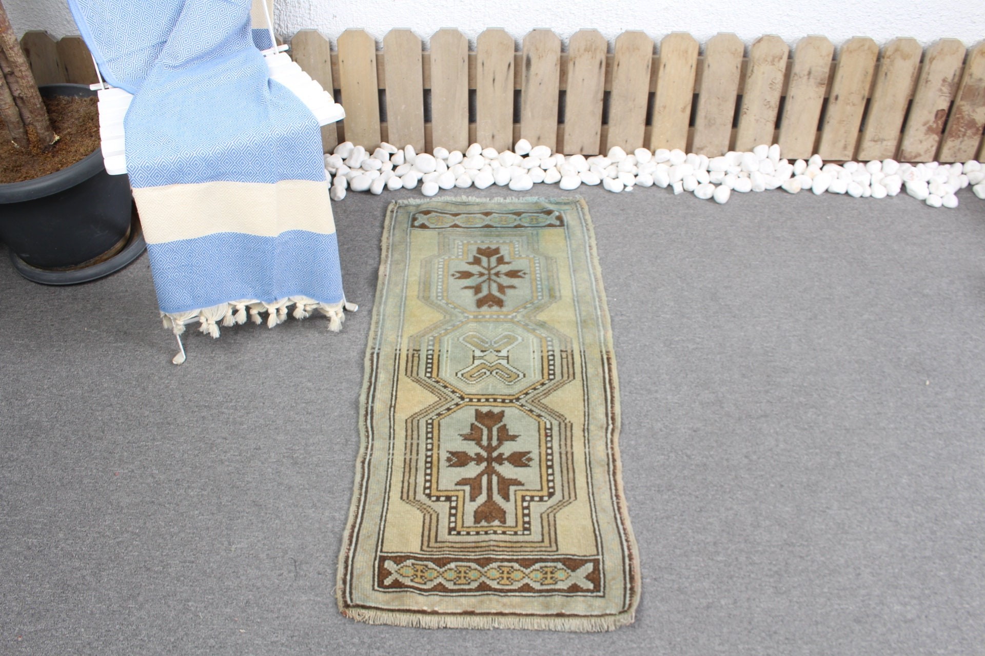 Nursery Rugs, Home Decor Rug, Moroccan Rugs, Wall Hanging Rugs, Green Moroccan Rug, 1.6x3.5 ft Small Rugs, Turkish Rugs, Vintage Rugs