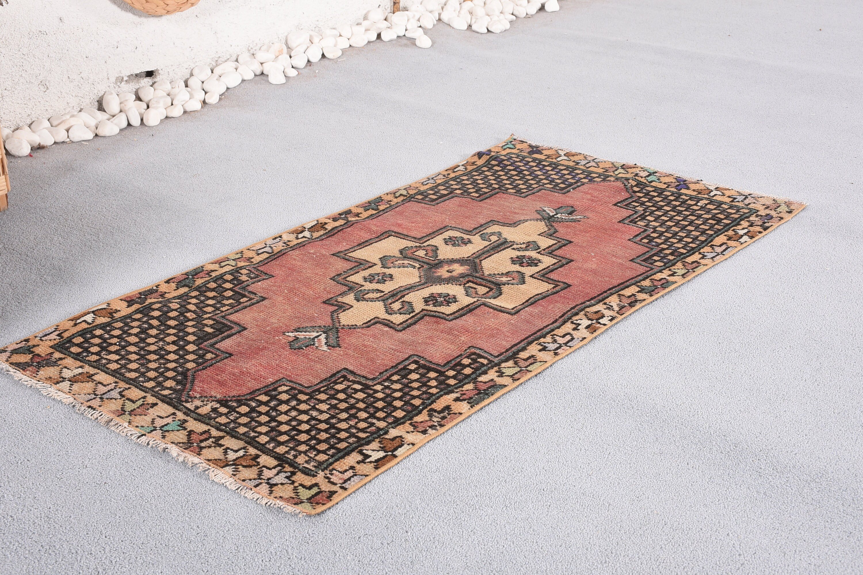 Vintage Rugs, Brown Bedroom Rug, Rugs for Car Mat, 2x3.8 ft Small Rugs, Moroccan Rug, Nursery Rug, Turkish Rugs, Bath Rugs