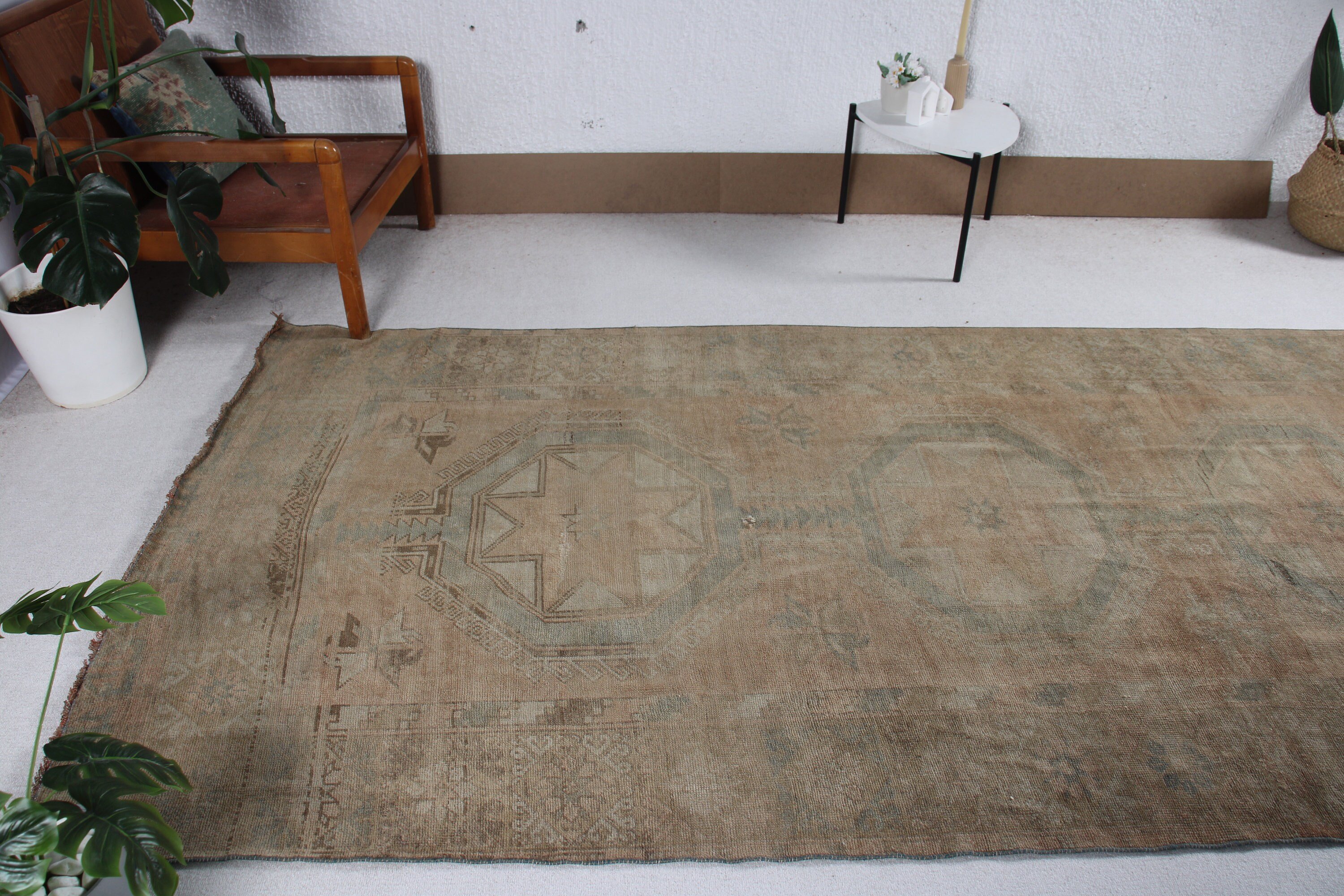 Vintage Halılar, Türk Halısı, Turuncu Fas Halısı, Oushak Halısı, Havalı Halı, 4,9x12,3 ft Koşucu Halıları, Uzun Yolluk Halıları, Uzun Koşucu Halıları