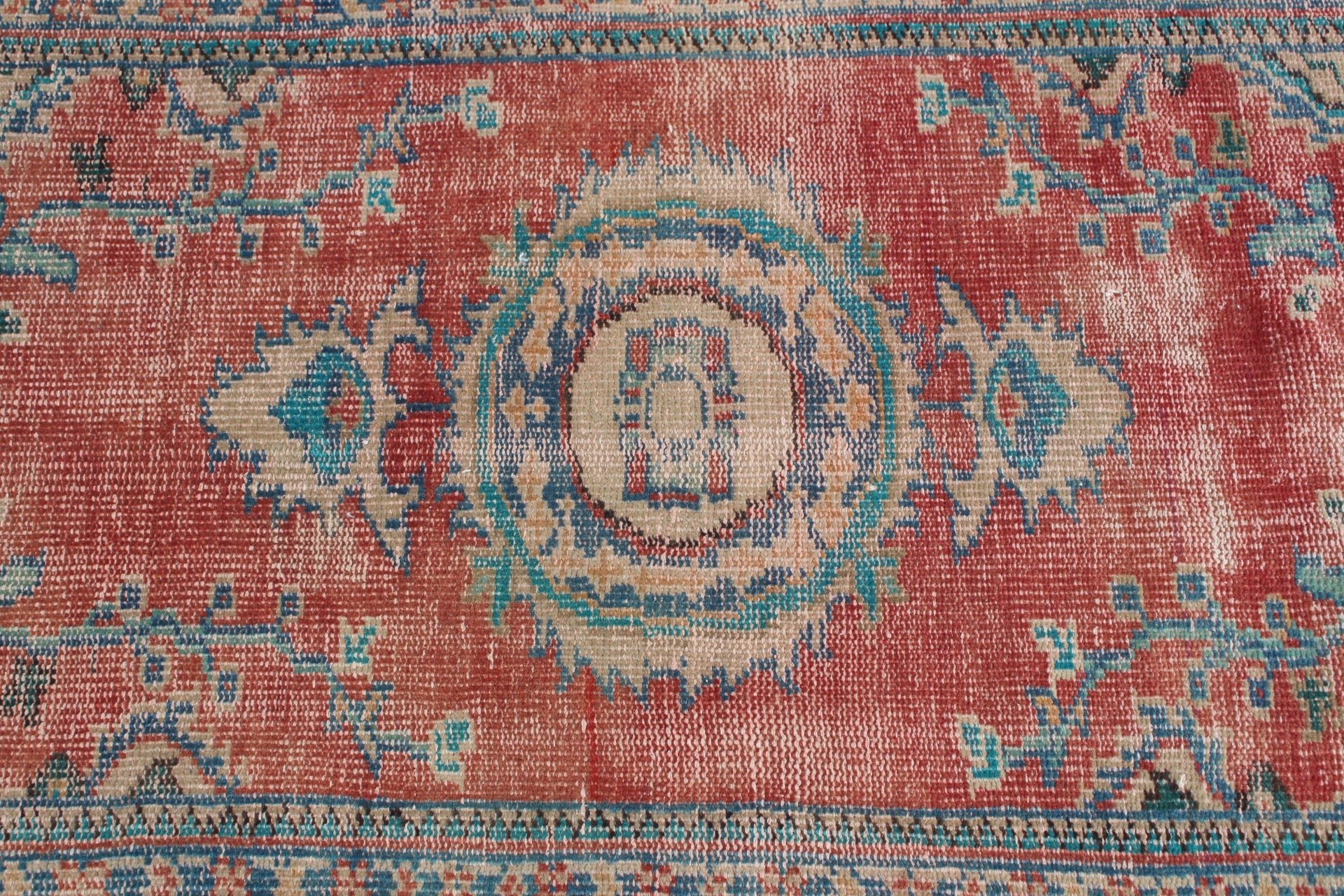 Home Decor Rug, Red Oushak Rugs, Retro Rugs, 2.5x4.8 ft Small Rugs, Kitchen Rugs, Vintage Rug, Turkish Rug, Car Mat Rug, Nursery Rugs