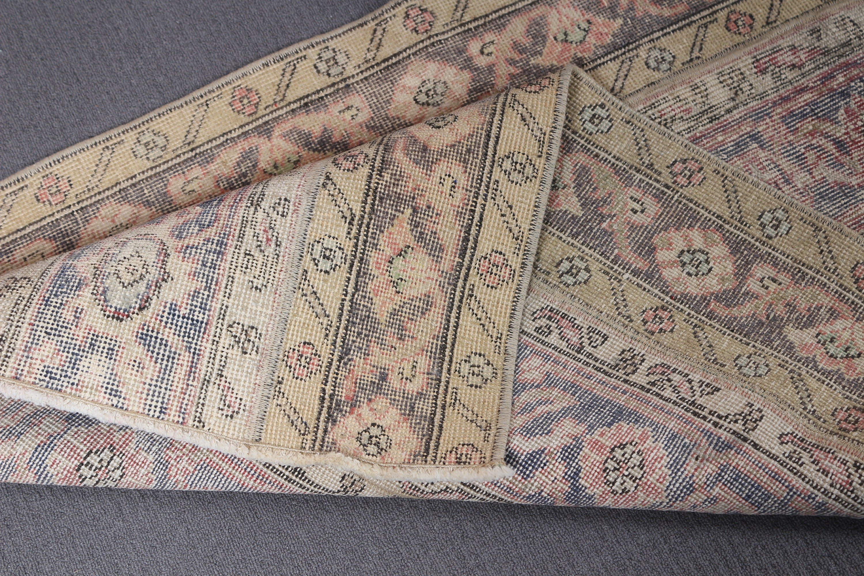 Beige Moroccan Rug, Kitchen Rug, Hallway Rug, Vintage Rugs, Home Decor Rug, 2.9x10.3 ft Runner Rug, Eclectic Rugs, Cool Rugs, Turkish Rug