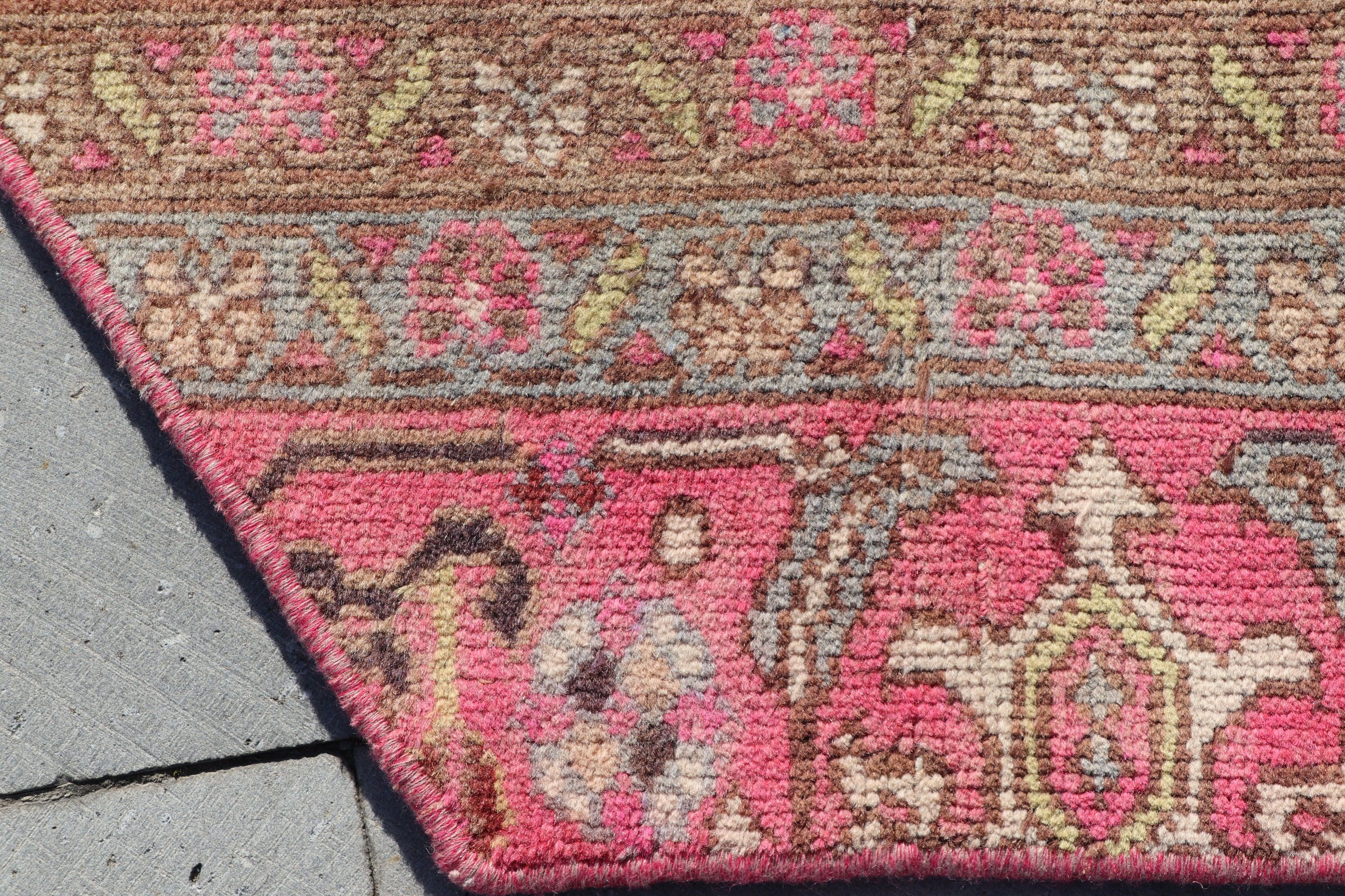 Antika Halı, Pembe Fas Halısı, Salon Halıları, Tasarımcı Halısı, Türk Halıları, 5.6x8.1 ft Büyük Halı, Fas Halısı, Oturma Odası Halısı, Vintage Halı