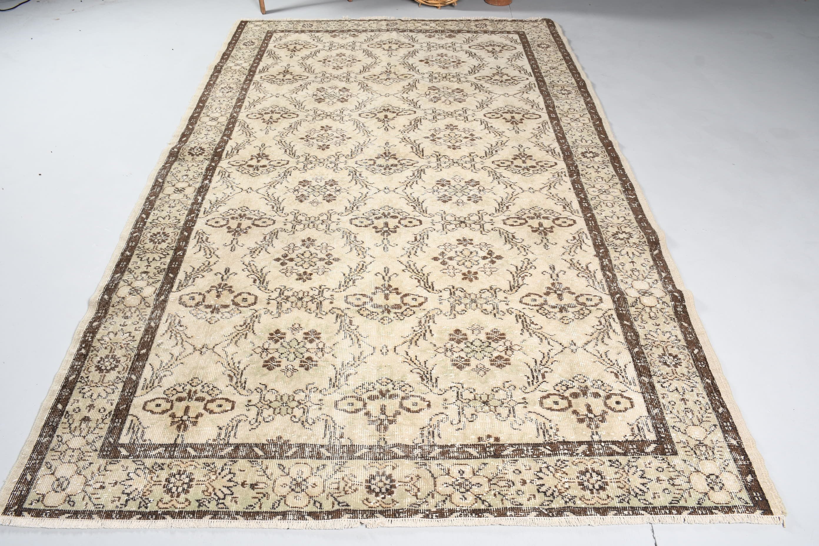 Beige Moroccan Rug, Oushak Rug, Living Room Rug, Cool Rugs, 5.7x9.1 ft Large Rug, Bedroom Rug, Turkish Rugs, Vintage Rugs, Boho Rug