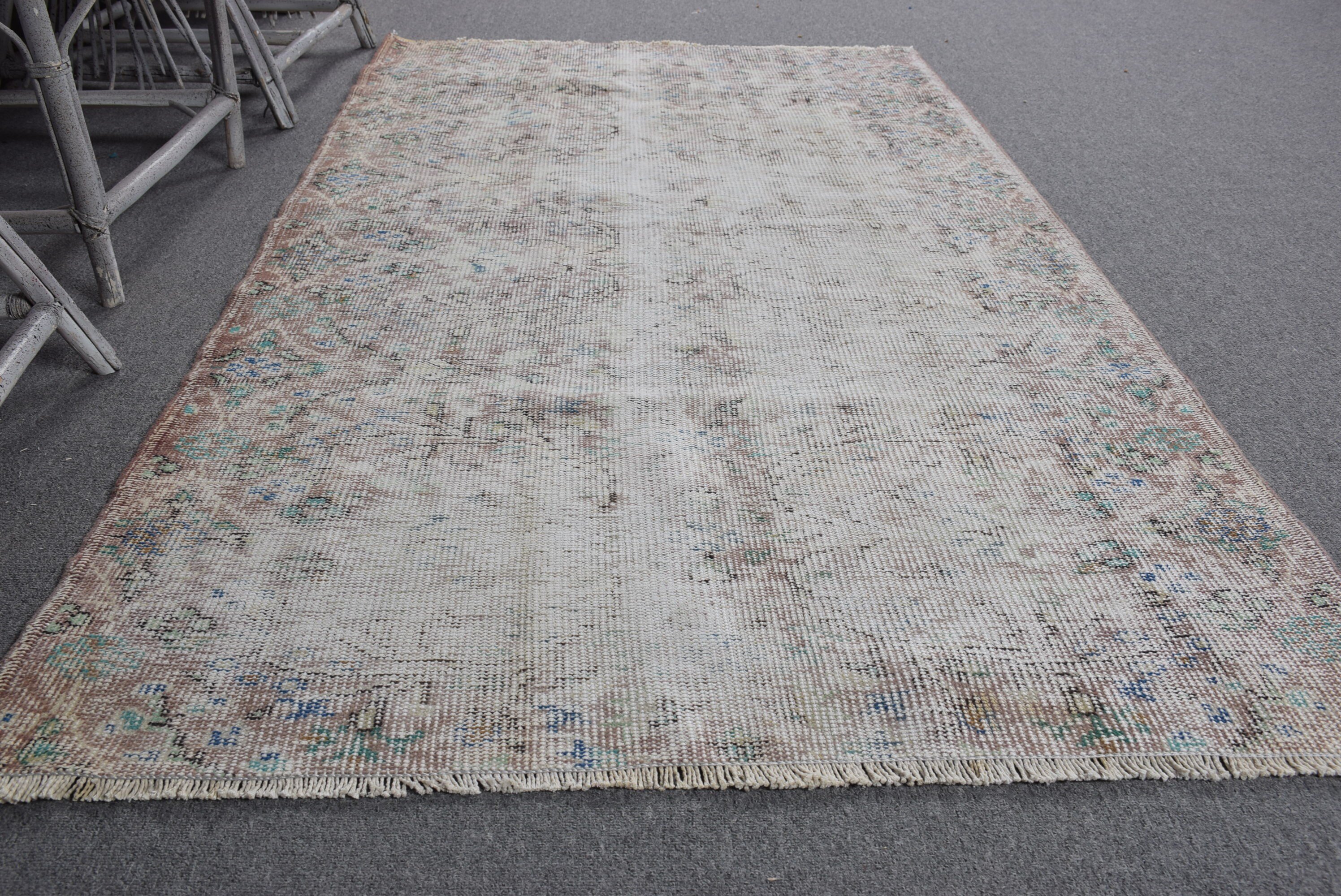 Kitchen Rug, 3.8x6.2 ft Accent Rugs, Beige Oriental Rug, Turkish Rugs, Dorm Rug, Oriental Rugs, Bedroom Rugs, Rugs for Entry, Vintage Rug