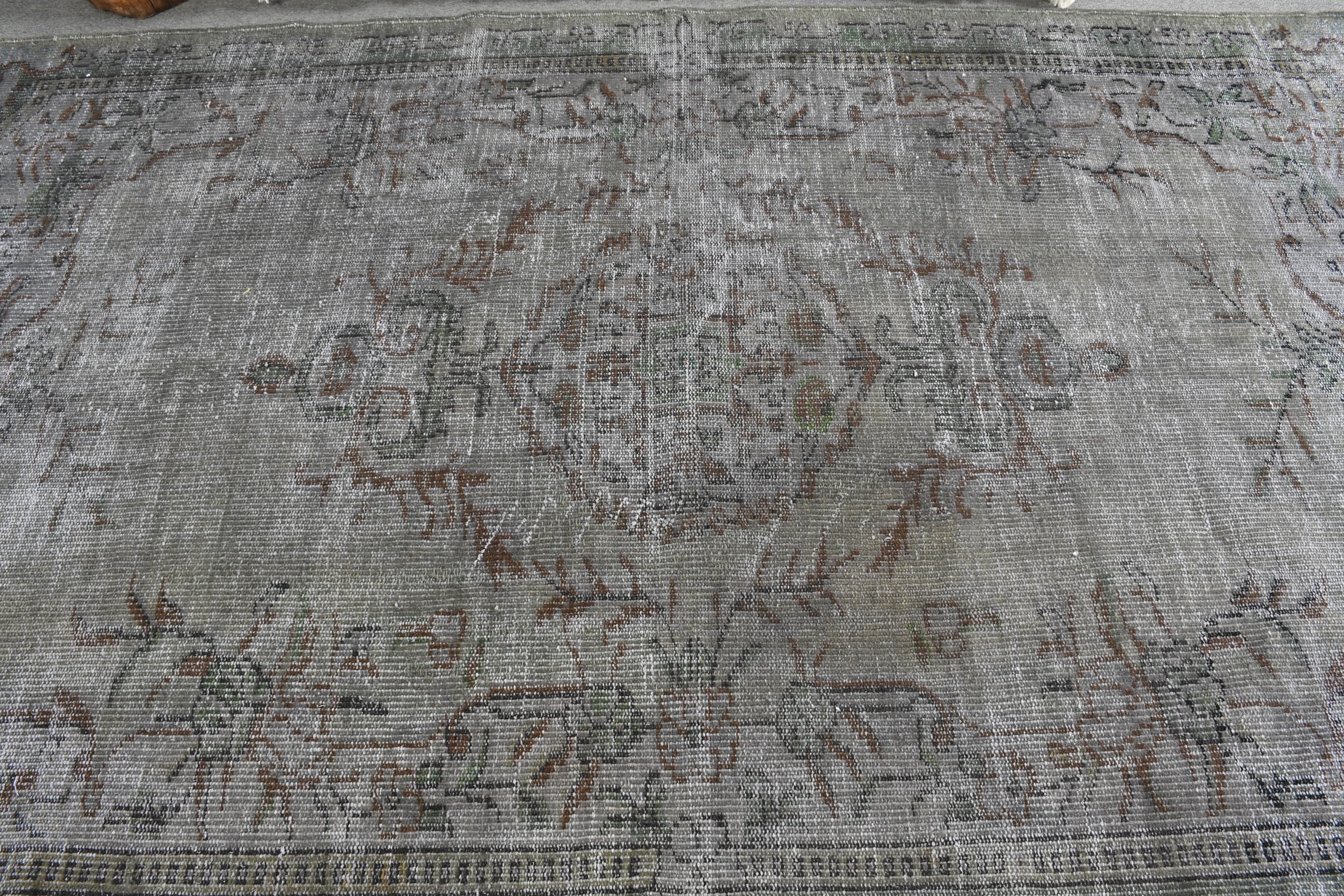 Living Room Rug, Bedroom Rug, Green Oushak Rug, Nomadic Rug, Antique Rugs, Vintage Rugs, Turkish Rug, 5.3x8.7 ft Large Rug
