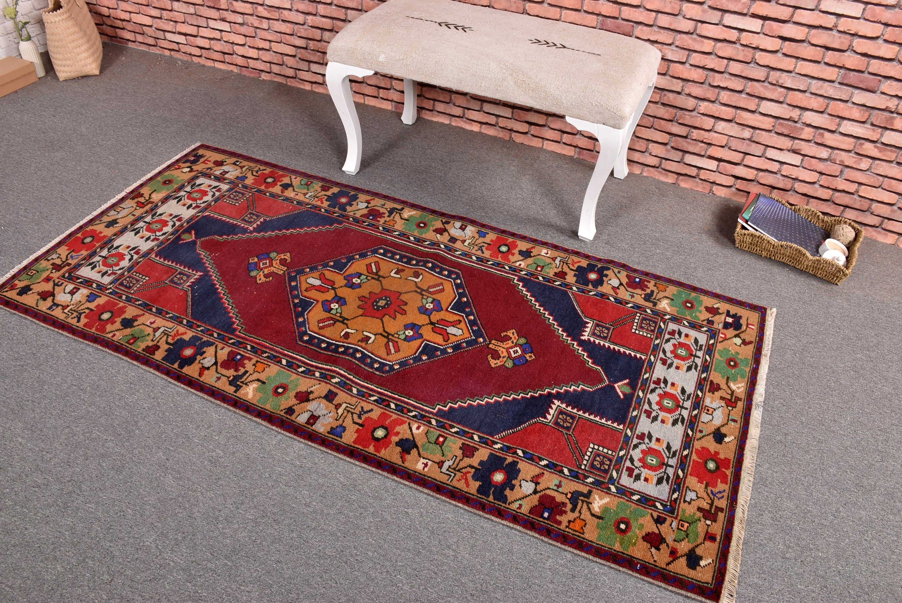 3.1x6.5 ft Accent Halı, Mor Boho Halılar, Vintage Halılar, Vintage Dekor Halılar, Çocuk Odası Halıları, Türk Halısı, Çocuk Odası Halıları, Havalı Halı, Yer Halısı