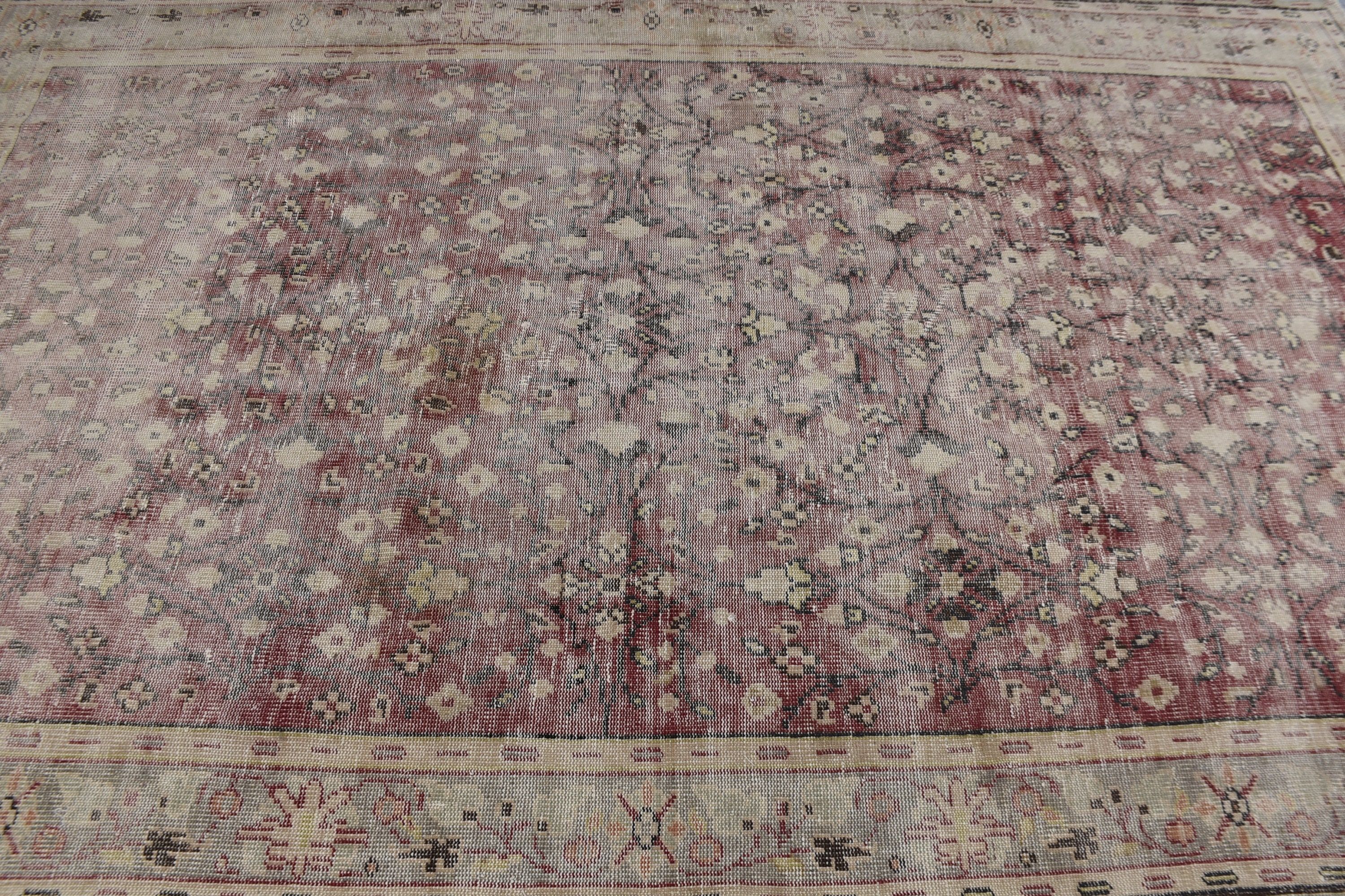 Yatak Odası Halısı, Türk Halısı, Salon Halıları, Yer Halısı, Kırmızı Mutfak Halısı, Mutfak Halısı, Vintage Halı, Yemek Odası Halısı, 6x9,3 ft Büyük Halılar