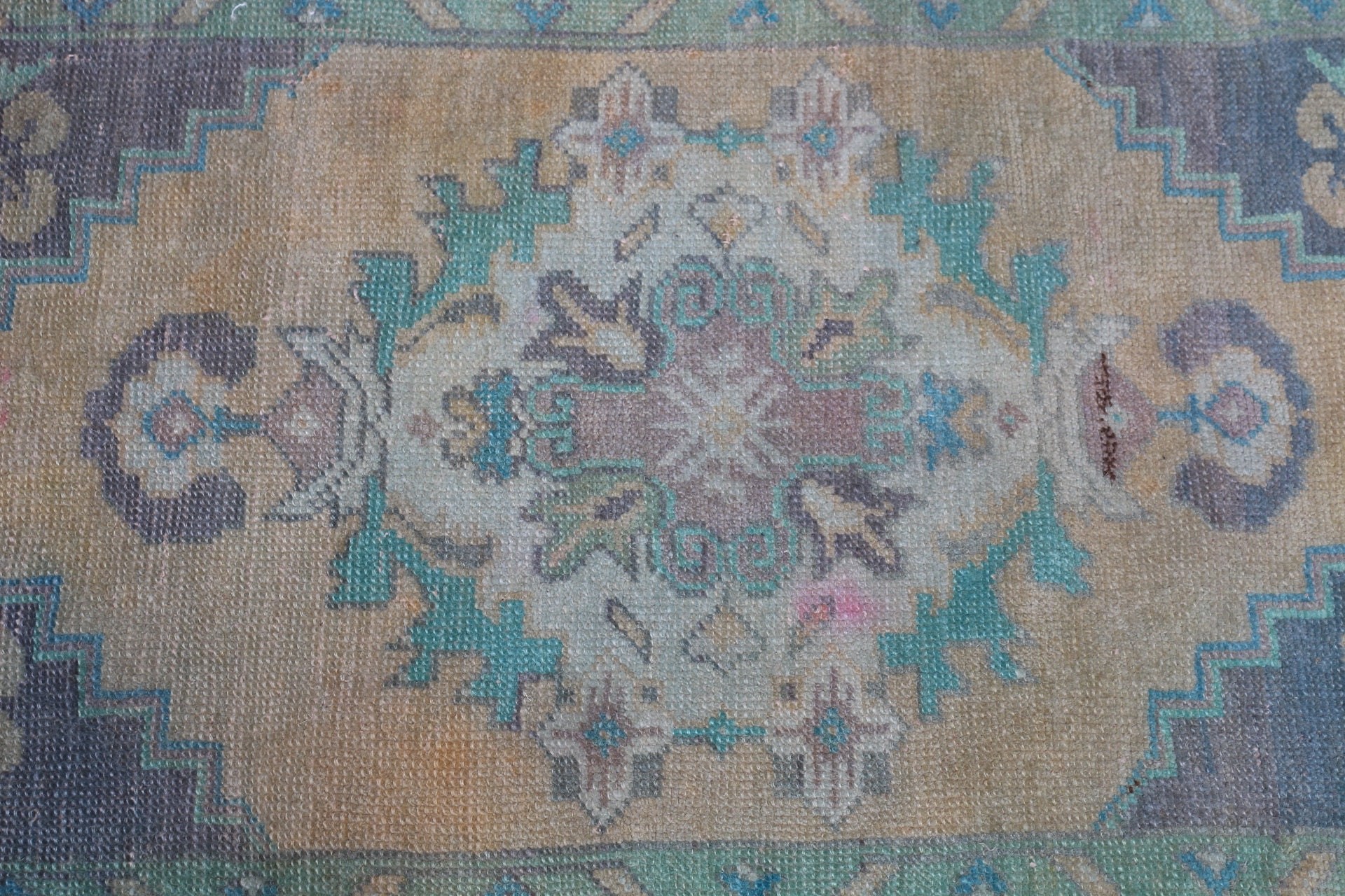 Turkish Rugs, 1.6x3.1 ft Small Rug, Bath Rug, Antique Rugs, Moroccan Rugs, Vintage Rug, Kitchen Rug, Green Antique Rug, Rugs for Kitchen