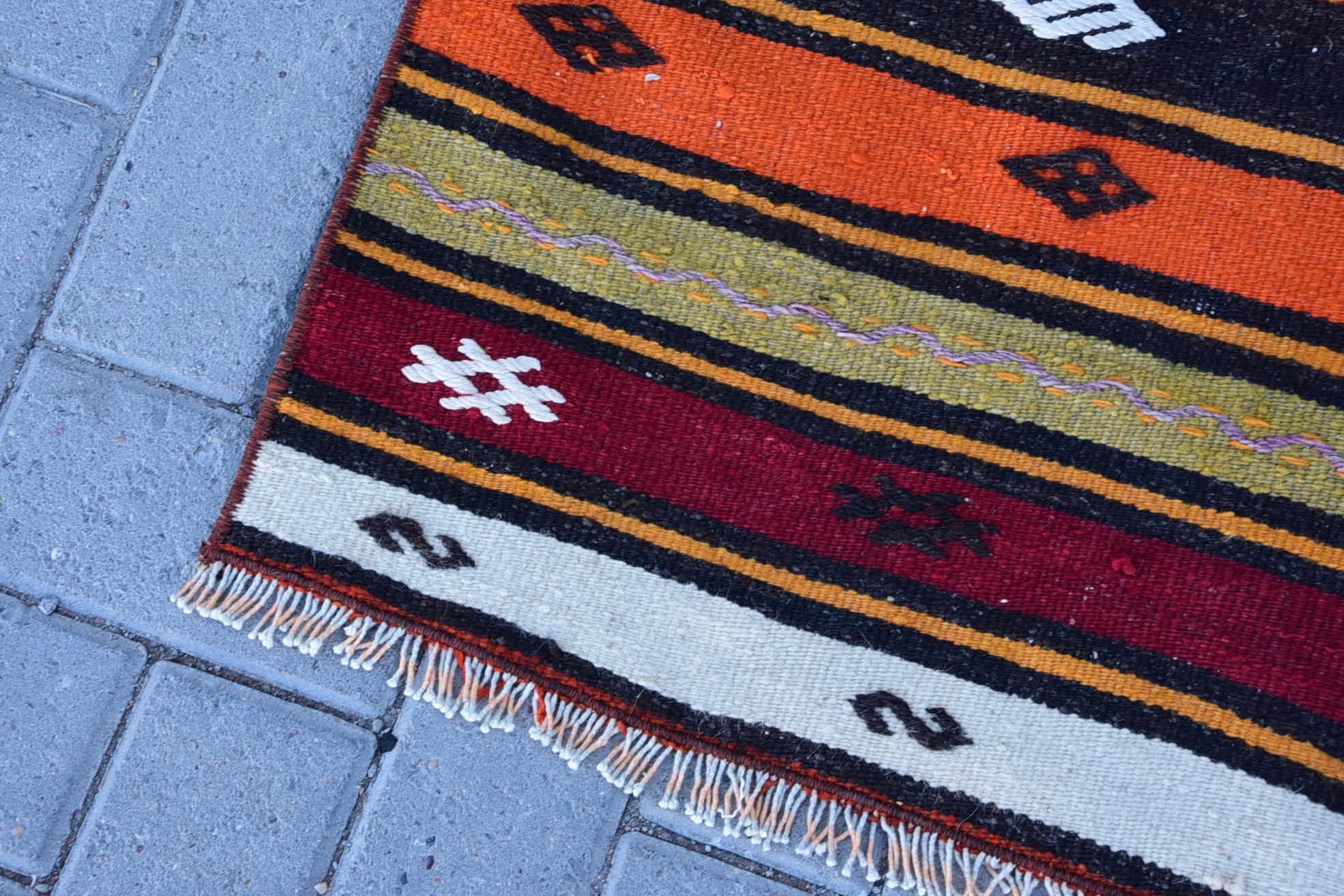 Kilim, Vintage Halı, Mutfak Halıları, Retro Halılar, Sanat Halısı, 2,1x8,4 ft Runner Halıları, Soluk Halı, Yün Halı, Yurt Halıları, Mutfak Halısı, Türk Halısı