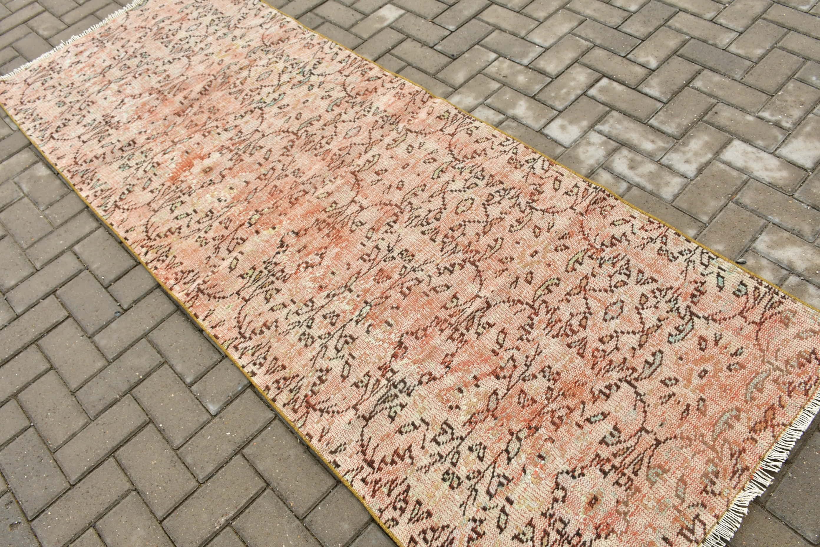 Vintage Halı, Merdiven Halısı, Kahverengi Zemin Halısı, Koridor Halıları, Türk Halısı, Fas Halısı, Yatak Odası Halısı, Koridor Halıları, 3.1x8.1 ft Runner Halısı