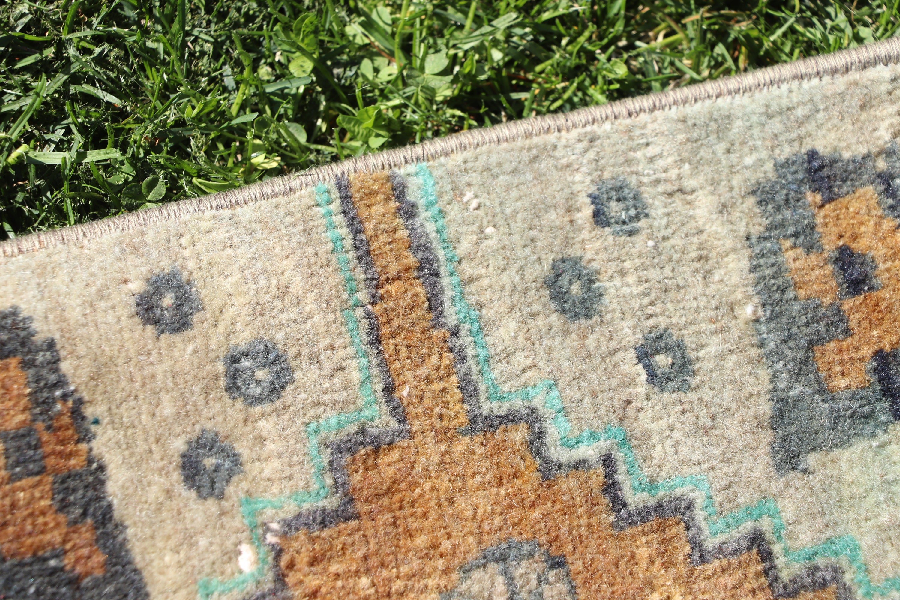 Outdoor Rugs, Vintage Rug, Turkish Rugs, Brown Luxury Rugs, Car Mat Rugs, 1.2x2.8 ft Small Rug, Antique Rugs, Boho Rugs, Small Vintage Rug