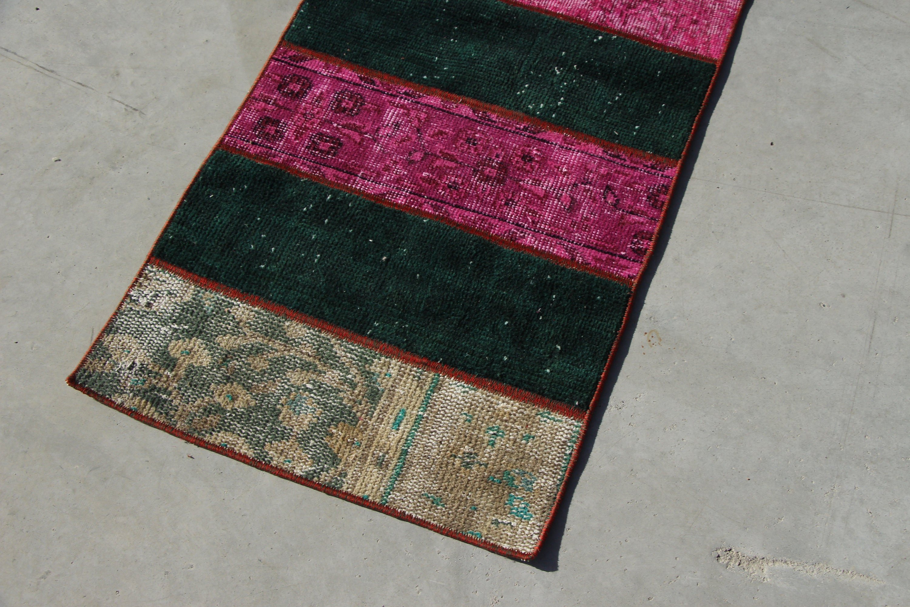 Home Decor Rugs, Nomadic Rug, Green  1.8x3.5 ft Small Rugs, Floor Rugs, Turkish Rug, Car Mat Rug, Vintage Rug, Bath Rugs