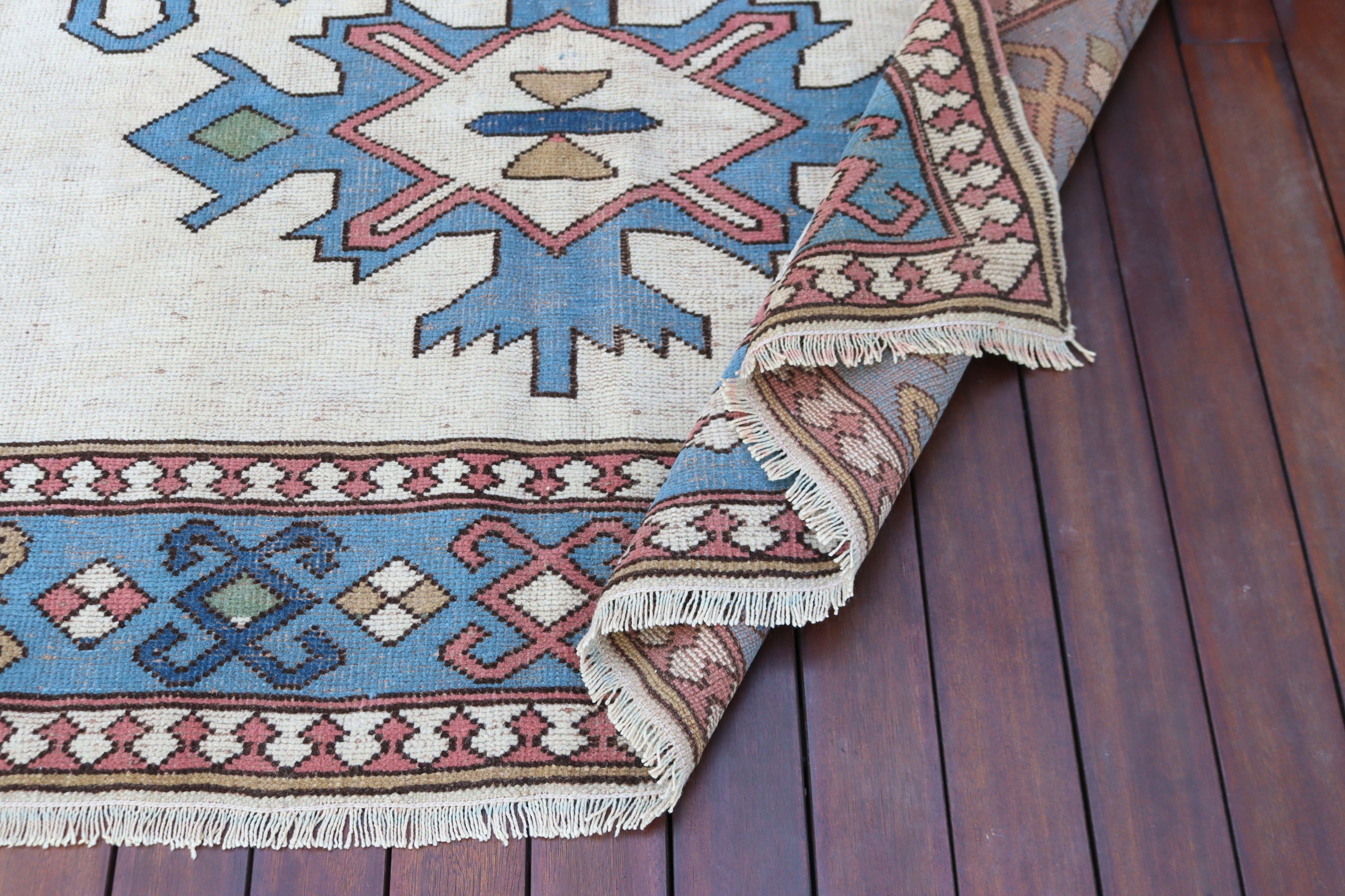 Türk Halıları, 6x8,3 ft Büyük Halılar, Salon Halıları, Büyük Boho Halısı, Fas Halıları, Geometrik Halı, Bej Boho Halısı, Vintage Halı, Yatak Odası Halısı