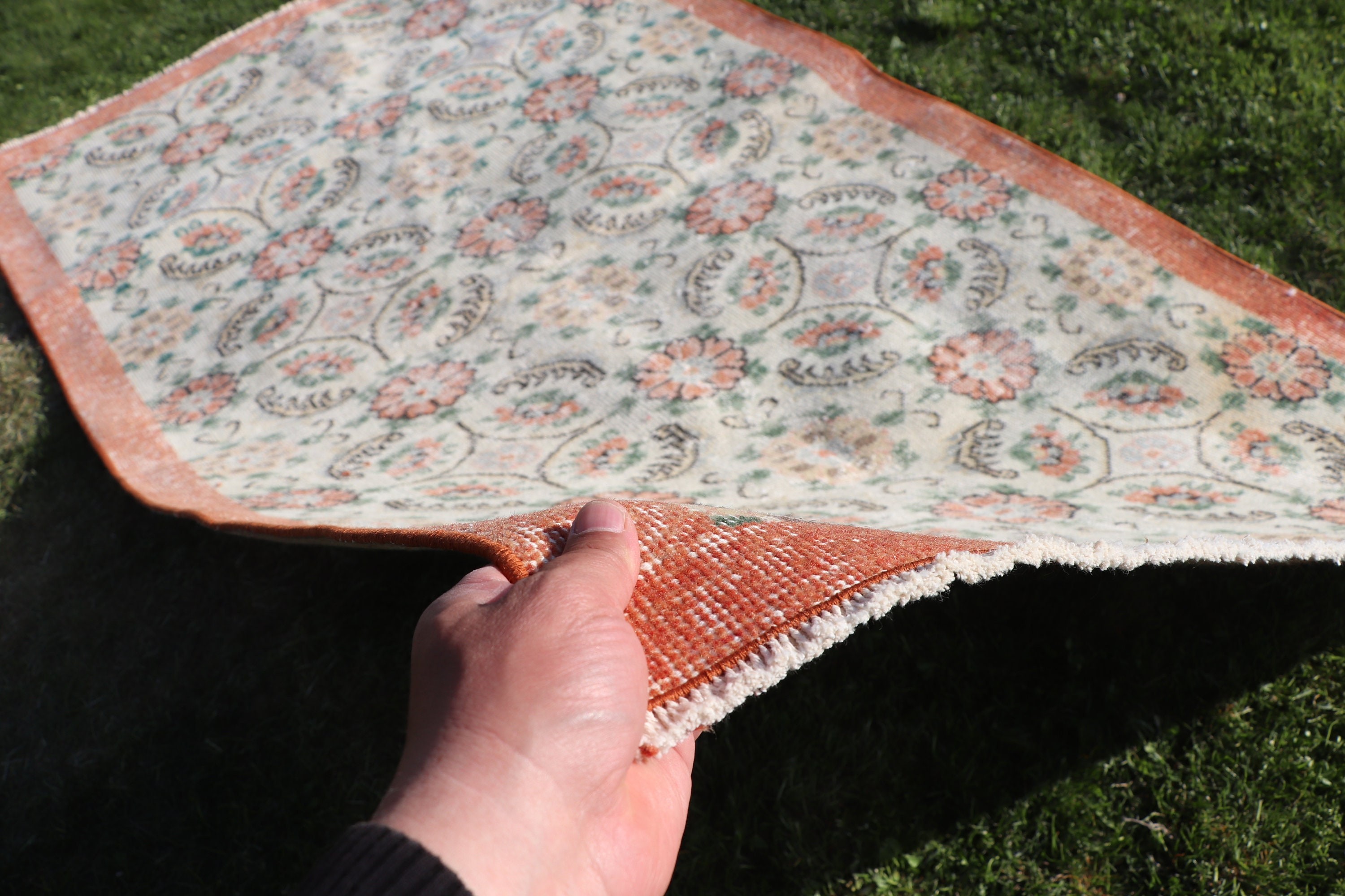 Mutfak Halıları, 3,6x6,3 ft Aksan Halısı, Vintage Halı, Giriş Halısı, Oryantal Halı, Dış Mekan Halıları, Bej Anadolu Halıları, Türk Halısı, Yatak Odası Halısı