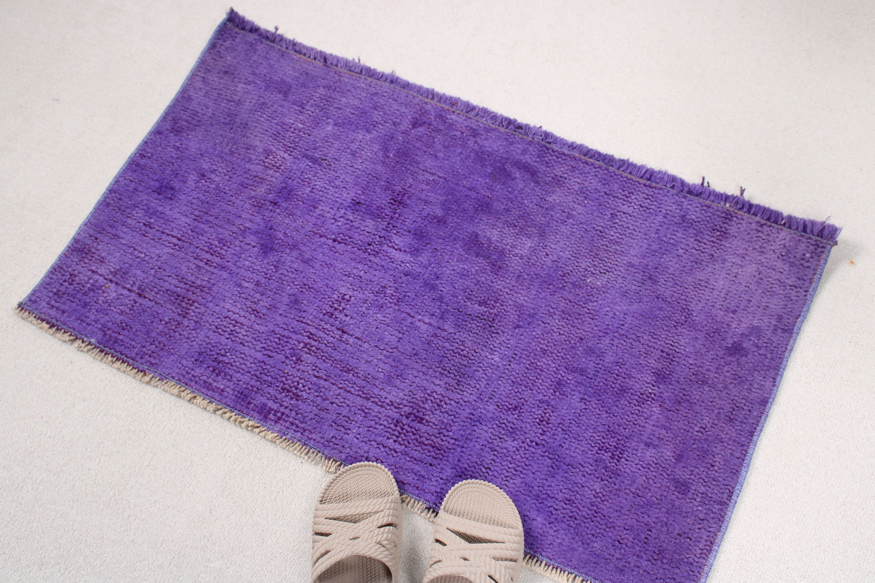 Vintage Rugs, 2.9x1.6 ft Small Rug, Bath Rug, Purple Luxury Rugs, Wall Hanging Rug, Home Decor Rug, Bedroom Rugs, Turkish Rugs, Floor Rugs