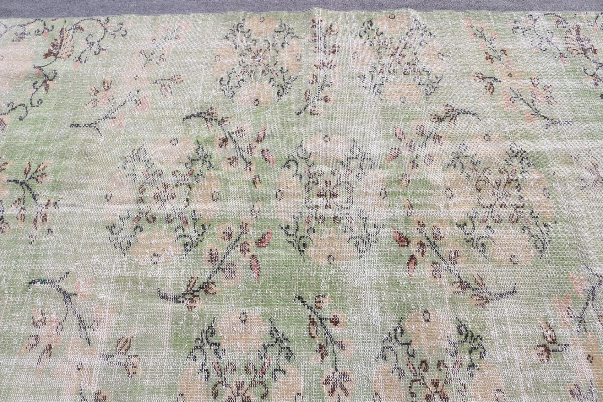4.9x8.7 ft Large Rug, Cool Rug, Turkish Rugs, Abstract Rug, Dining Room Rugs, Vintage Rugs, Home Decor Rugs, Green Antique Rug, Bedroom Rug