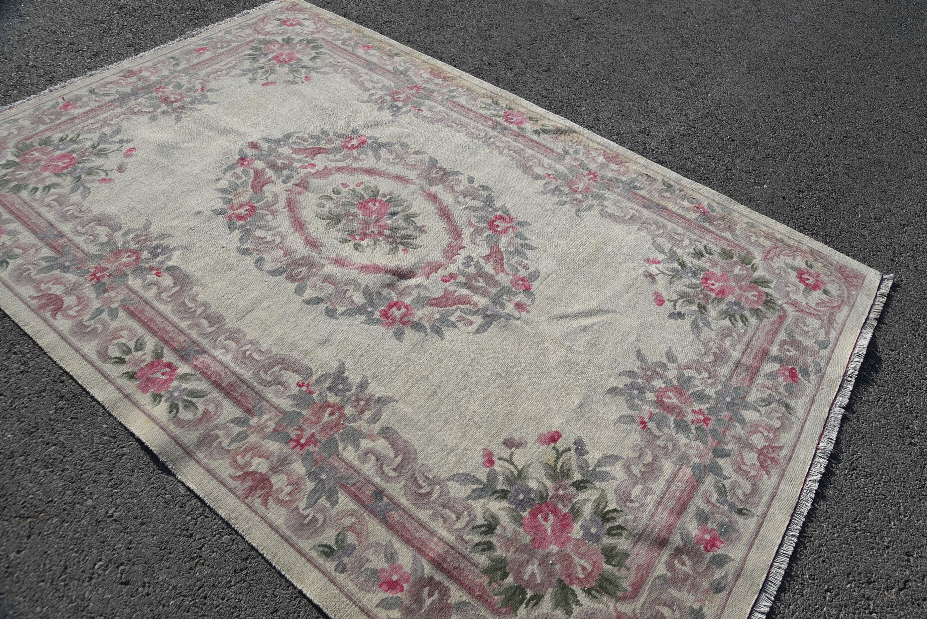 Living Room Rugs, 5.9x8.9 ft Large Rug, Aesthetic Rugs, Wool Rug, Oriental Rug, Rugs for Salon, Turkish Rug, Salon Rug, Vintage Rugs