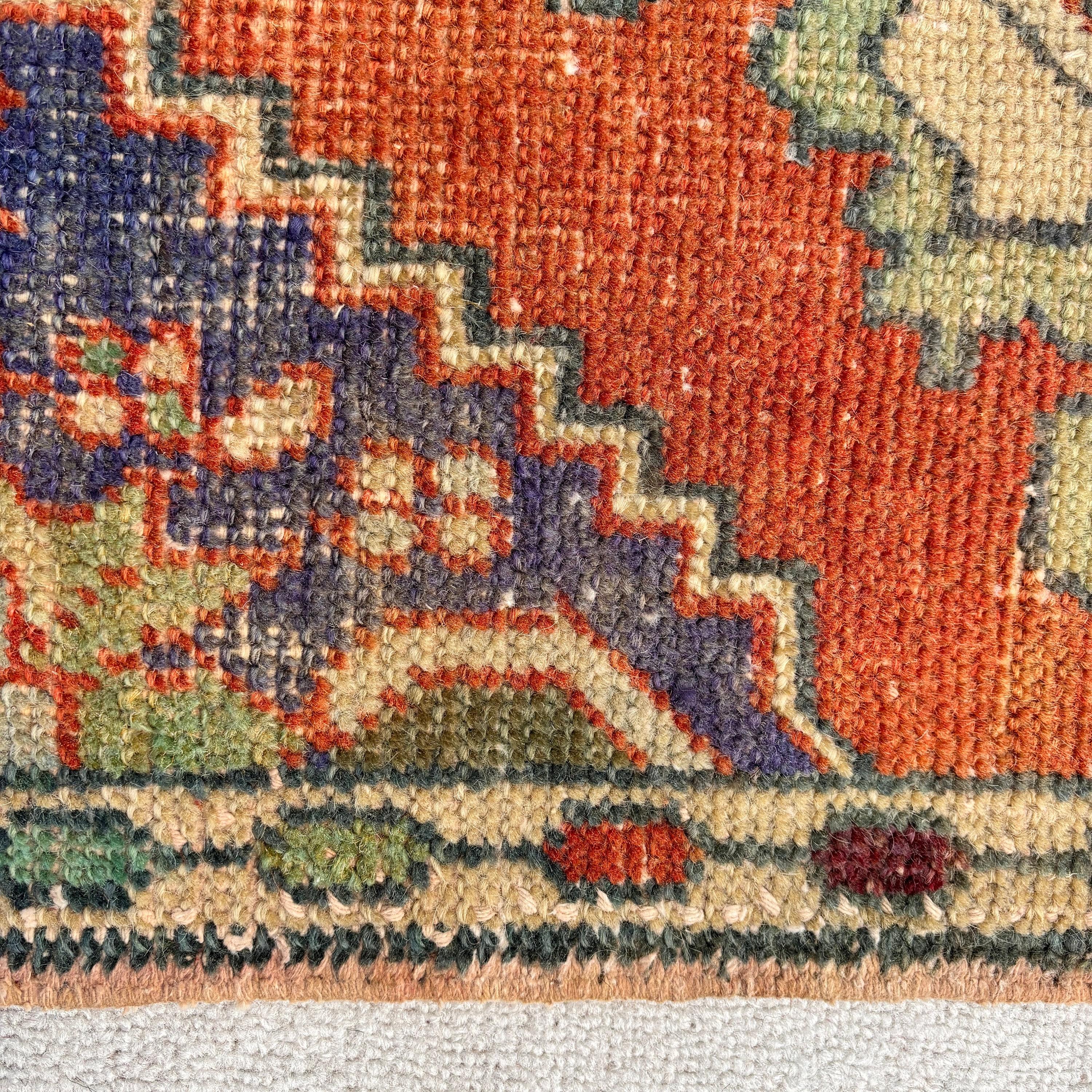 Small Boho Rug, Tribal Rug, Turkish Rugs, Modern Rugs, Vintage Rug, Kitchen Rug, Cool Rugs, 1.5x2.8 ft Small Rug, Orange Moroccan Rugs