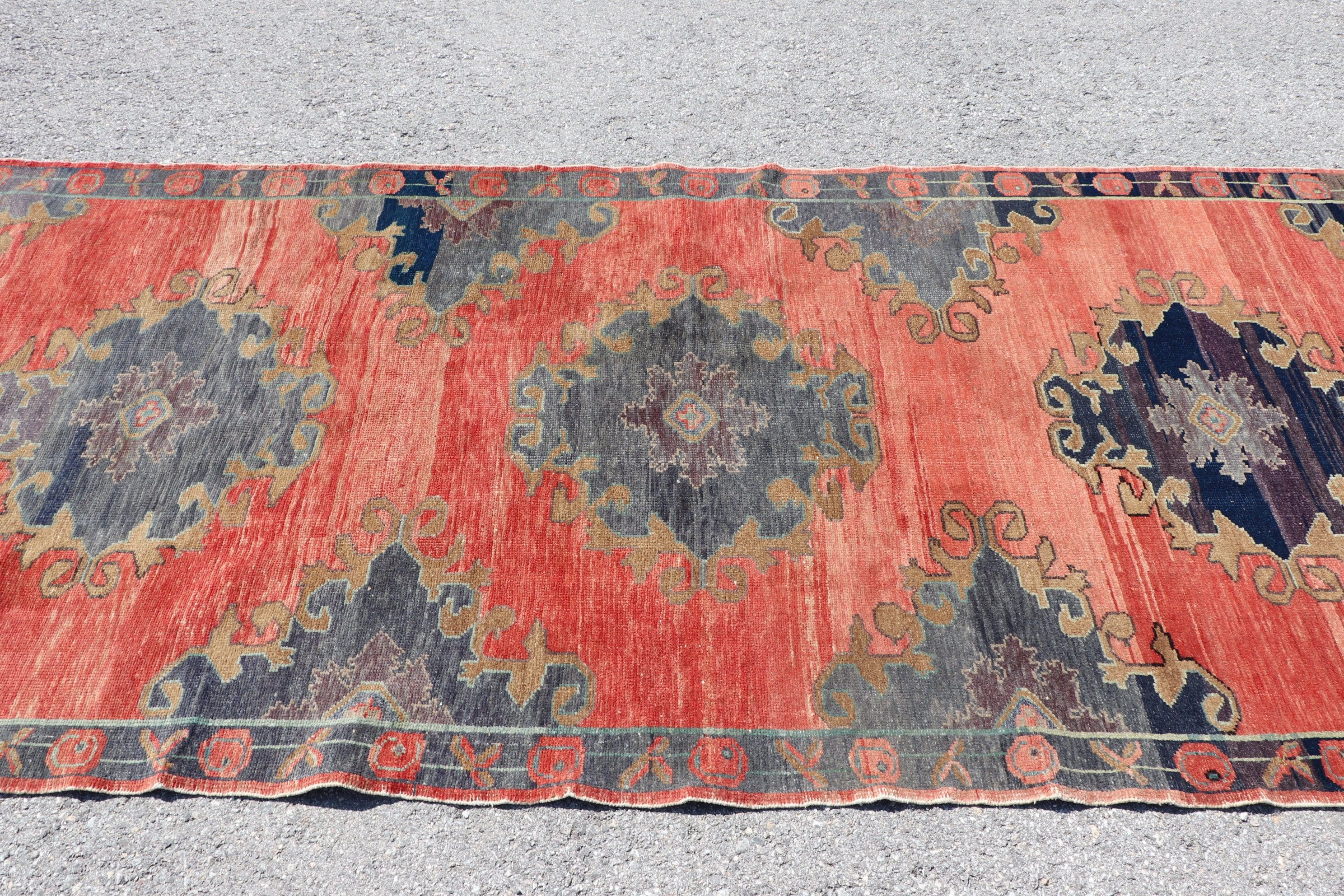 4.1x9.5 ft Area Rug, Floor Rug, Oushak Rugs, Vintage Rugs, Red Cool Rug, Turkish Rug, Living Room Rug, Antique Rug, Dining Room Rugs