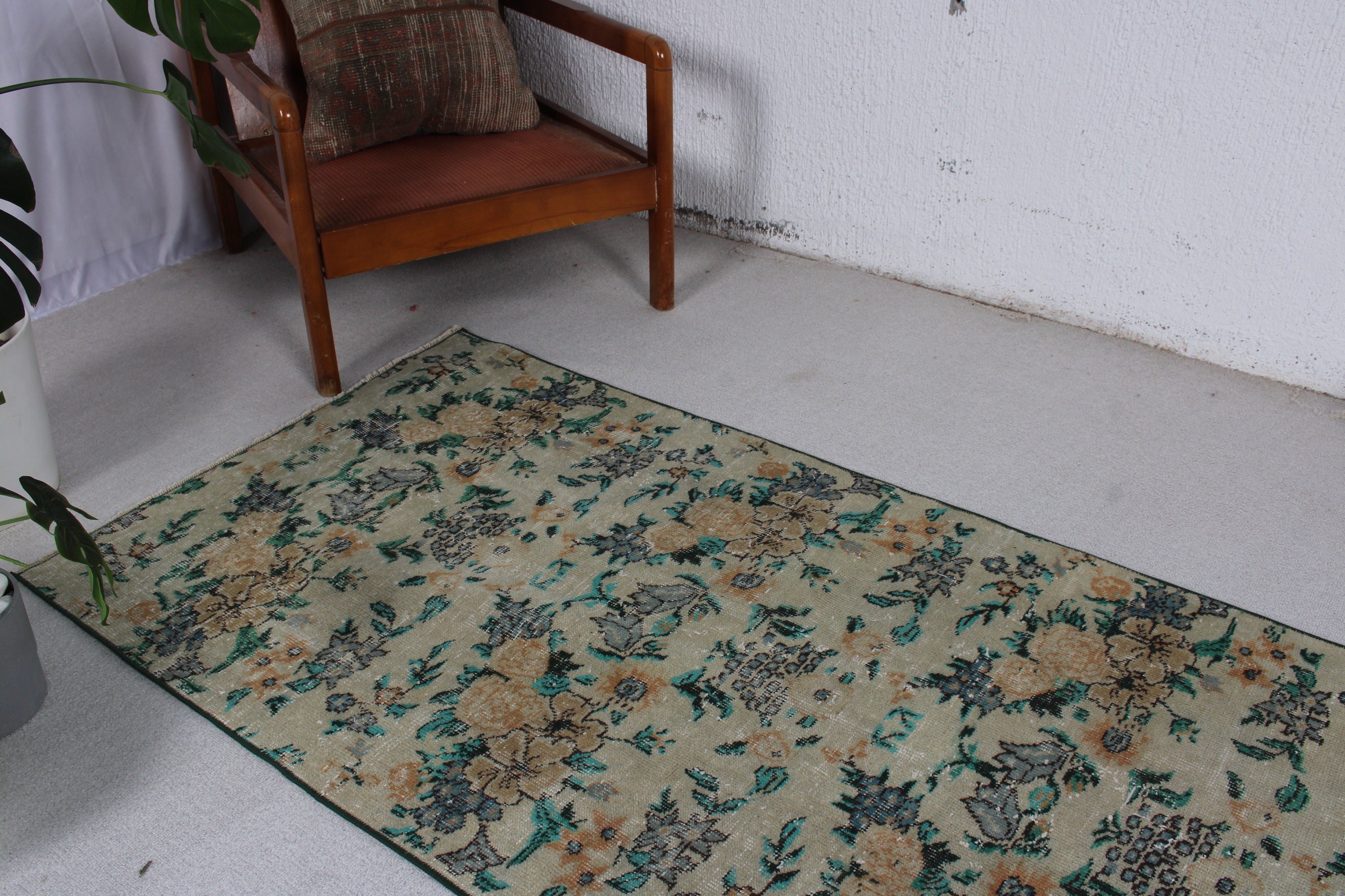 Türk Halısı, 2,9x6,3 ft Aksan Halısı, Çocuk Odası Halısı, Etnik Halı, Fas Halısı, Bej Nötr Halılar, Oushak Halıları, Vintage Halı, Çocuk Odası Halıları