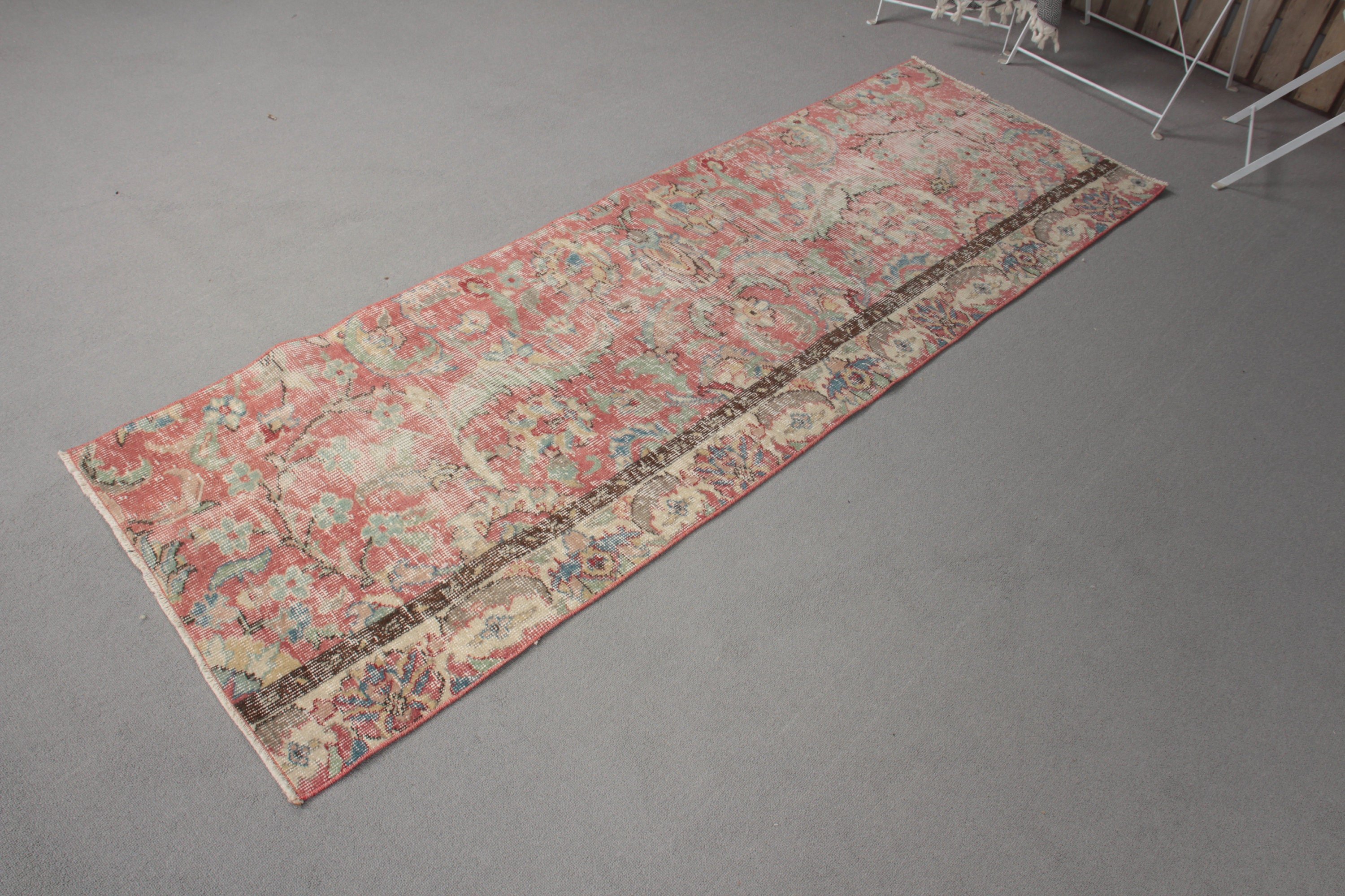 Oushak Halı, Mutfak Halıları, Yer Halıları, Türk Halıları, Ev Dekorasyonu Halısı, Koridor Halısı, Vintage Halılar, 2.4x7.1 ft Runner Halısı, Kırmızı Boho Halıları