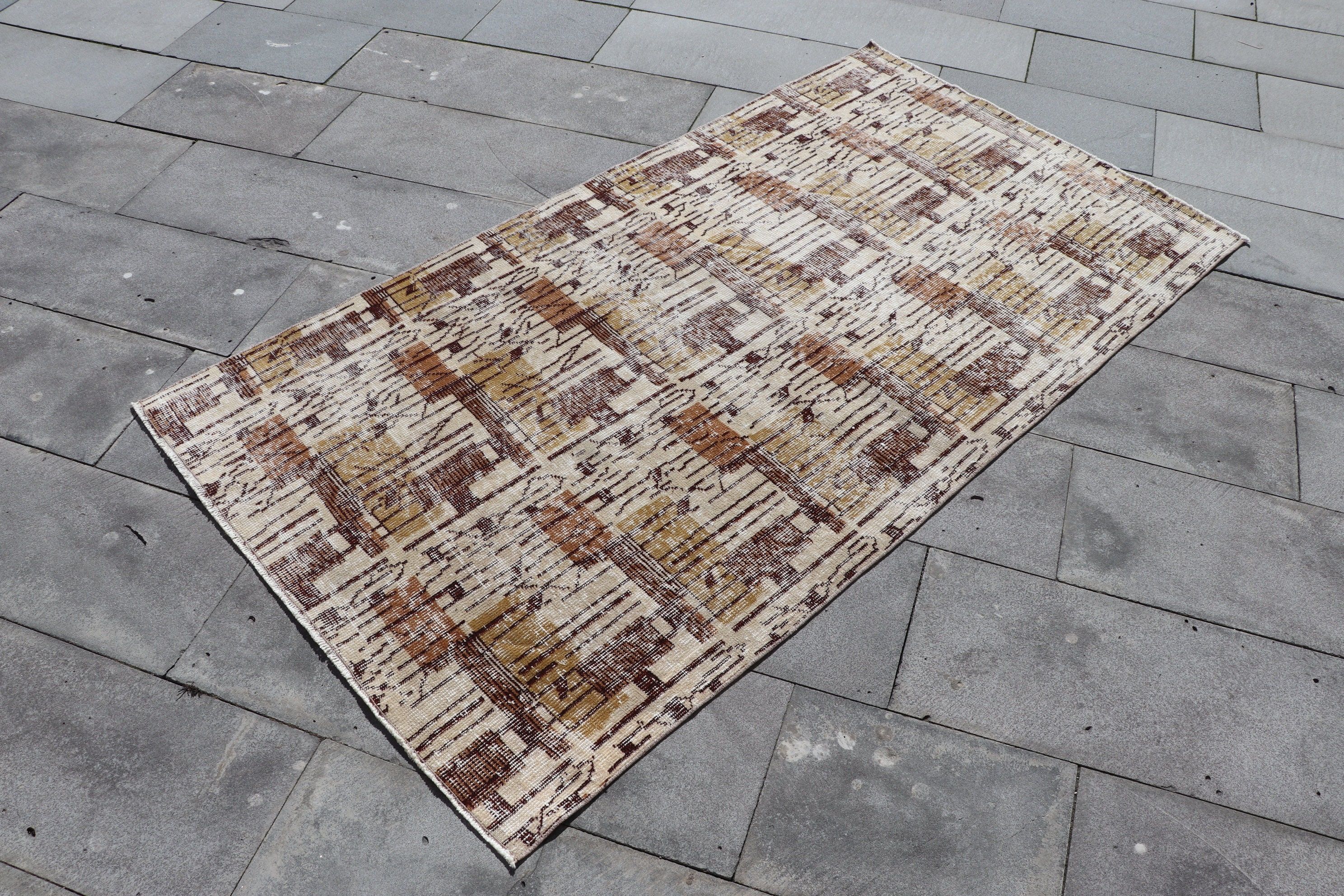 3.6x6.4 ft Accent Rugs, Kitchen Rug, Turkish Rug, Brown Cool Rug, Rugs for Bedroom, Entry Rugs, Cool Rugs, Entryway Rug Rugs, Vintage Rug