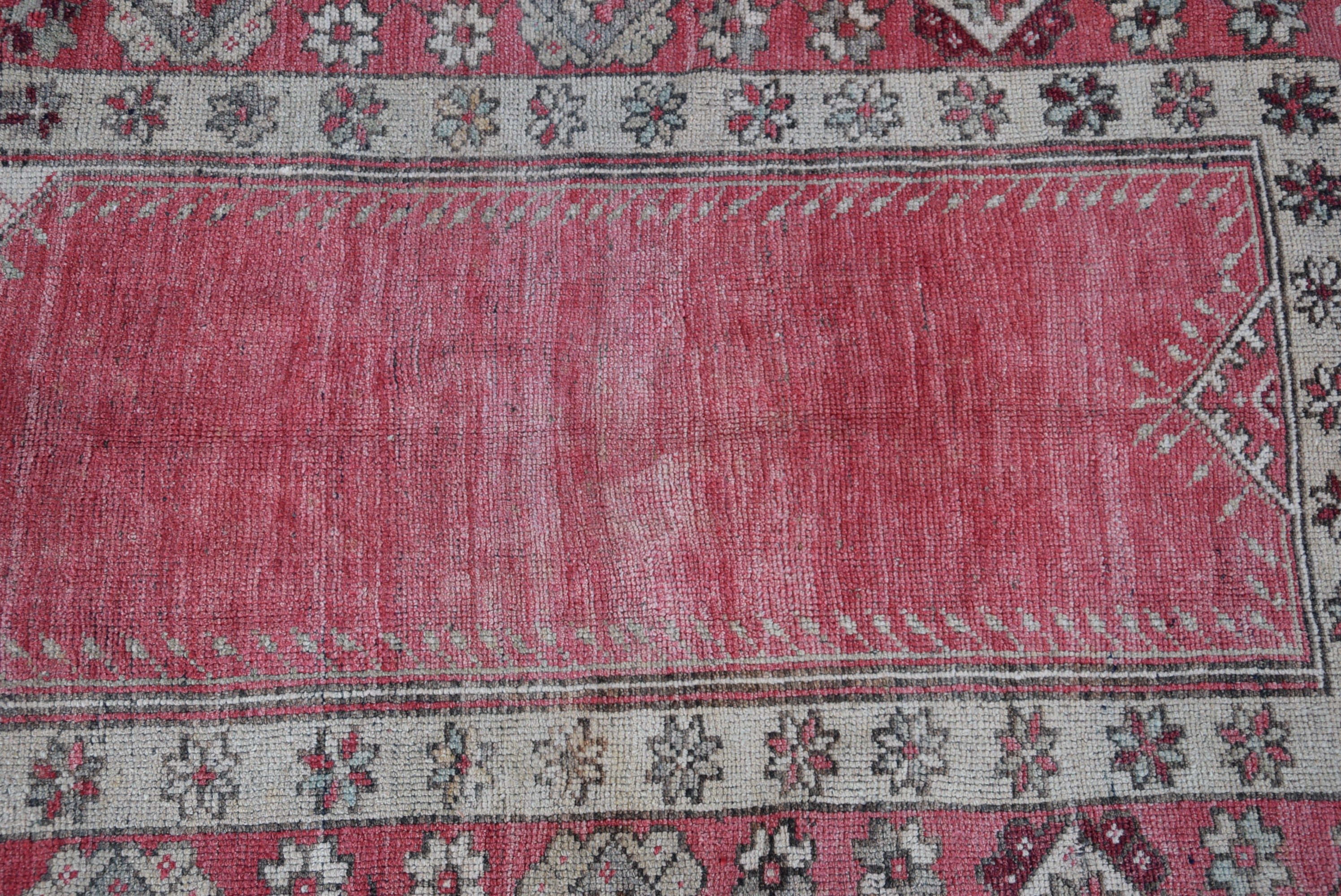 Vintage Rug, Kitchen Rugs, Turkish Rug, Red Moroccan Rug, Rugs for Corridor, Stair Rug, Home Decor Rug, 2.4x6.1 ft Runner Rug, Cool Rug