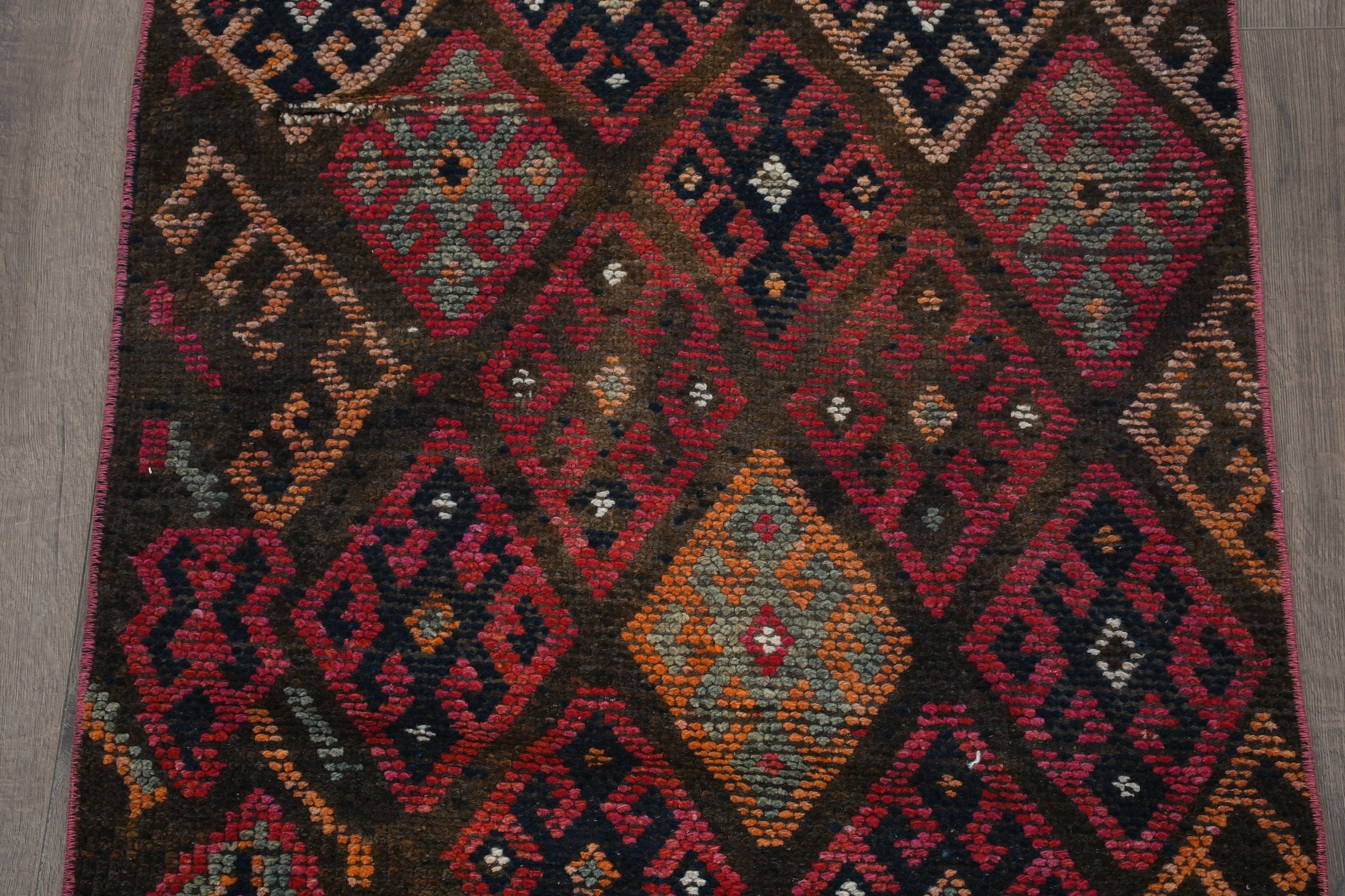 Hallway Rugs, Rugs for Stair, Anatolian Rug, Vintage Rugs, 2.4x10 ft Runner Rug, Corridor Rug, Red Wool Rugs, Turkish Rugs, Kitchen Rug