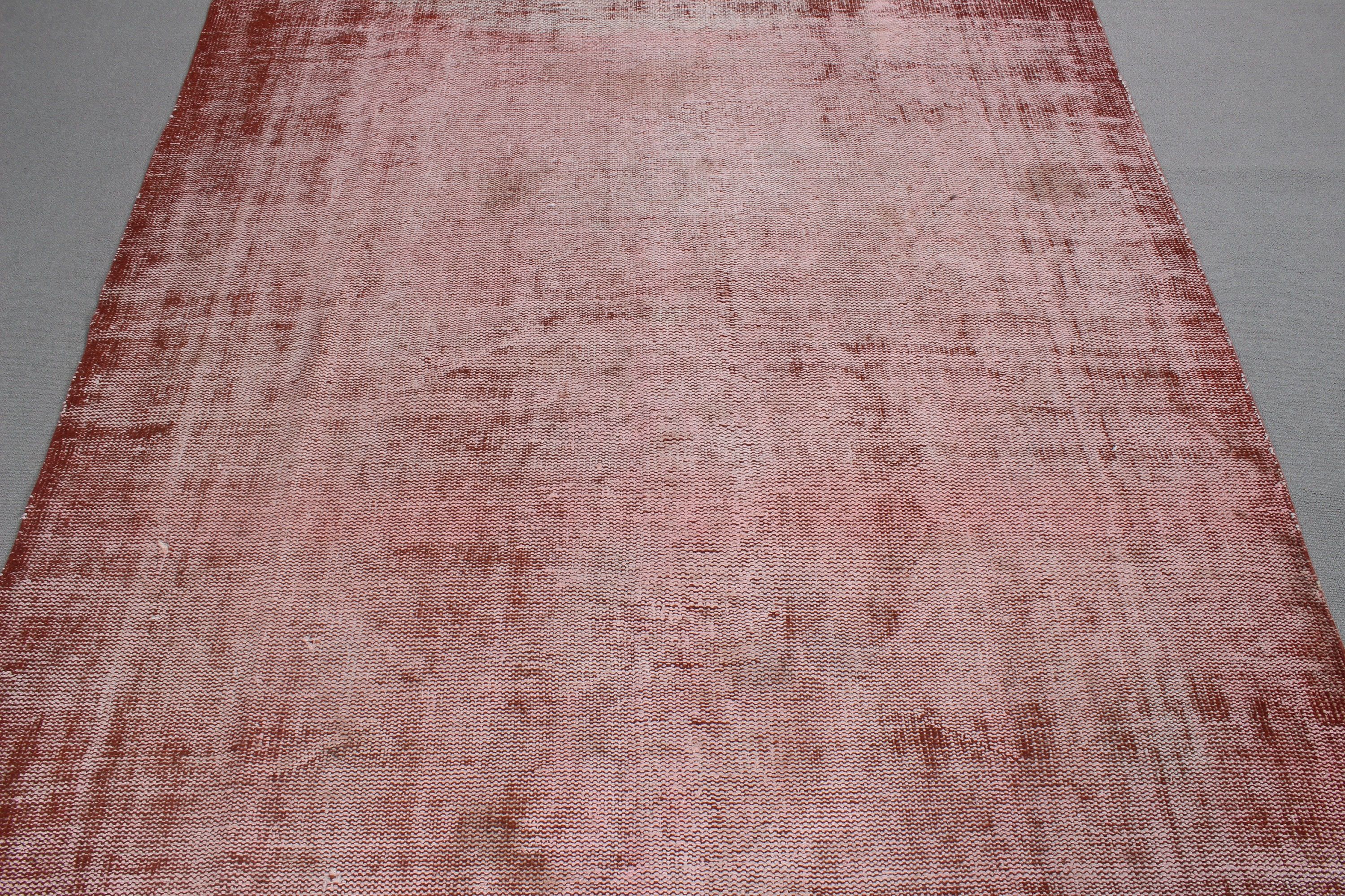 Ev Dekor Halıları, Türk Halıları, Pembe Düz Dokuma Halı, Fas Halısı, 5.5x9.1 ft Büyük Halılar, Vintage Halılar, Yemek Odası Halısı, Büyük Vintage Halılar