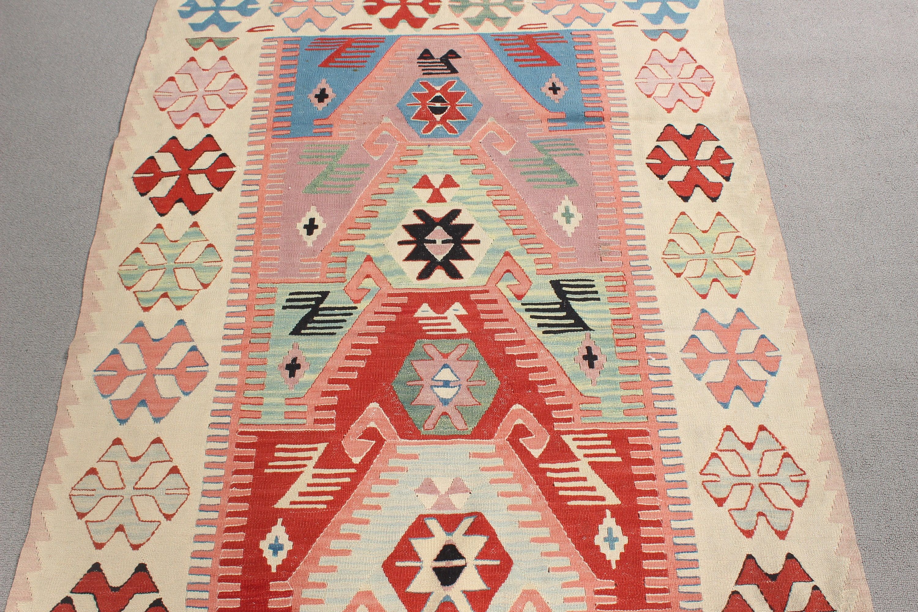 Boho Halılar, Kilim, Giriş Halısı, Vintage Halı, Yatak Odası Halıları, Sarı 3.5x5.4 ft Accent Halı, Türk Halıları, Açıklama Halısı