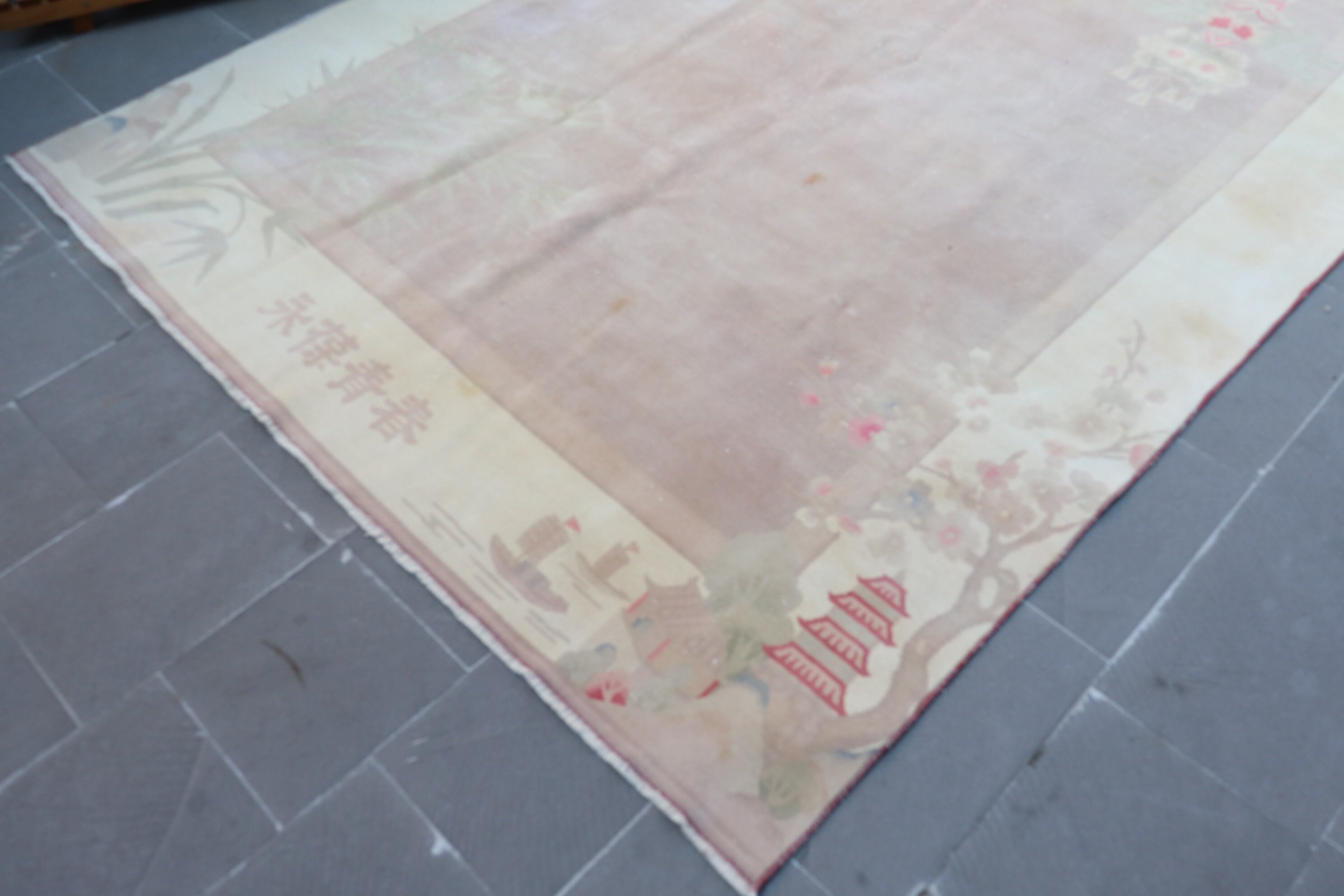 Living Room Rugs, Home Decor Rug, Cute Rugs, Vintage Rug, Turkish Rugs, Kitchen Rug, Pink Wool Rugs, Dining Room Rug, 6.5x9.7 ft Large Rugs