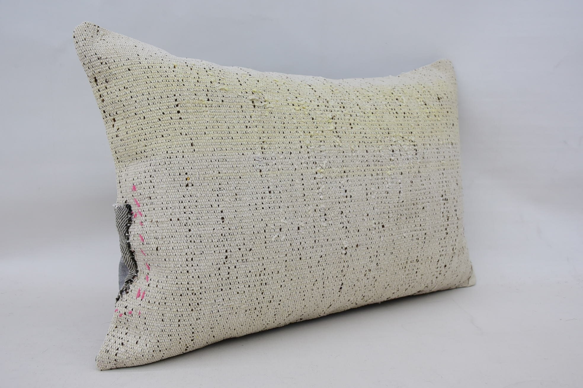 Shabby Chic Cushion Cover, Kilim Pillow Cover, Vintage Pillow, 16"x24" White Pillow Case, Home Decor Pillow, Customized Pillow