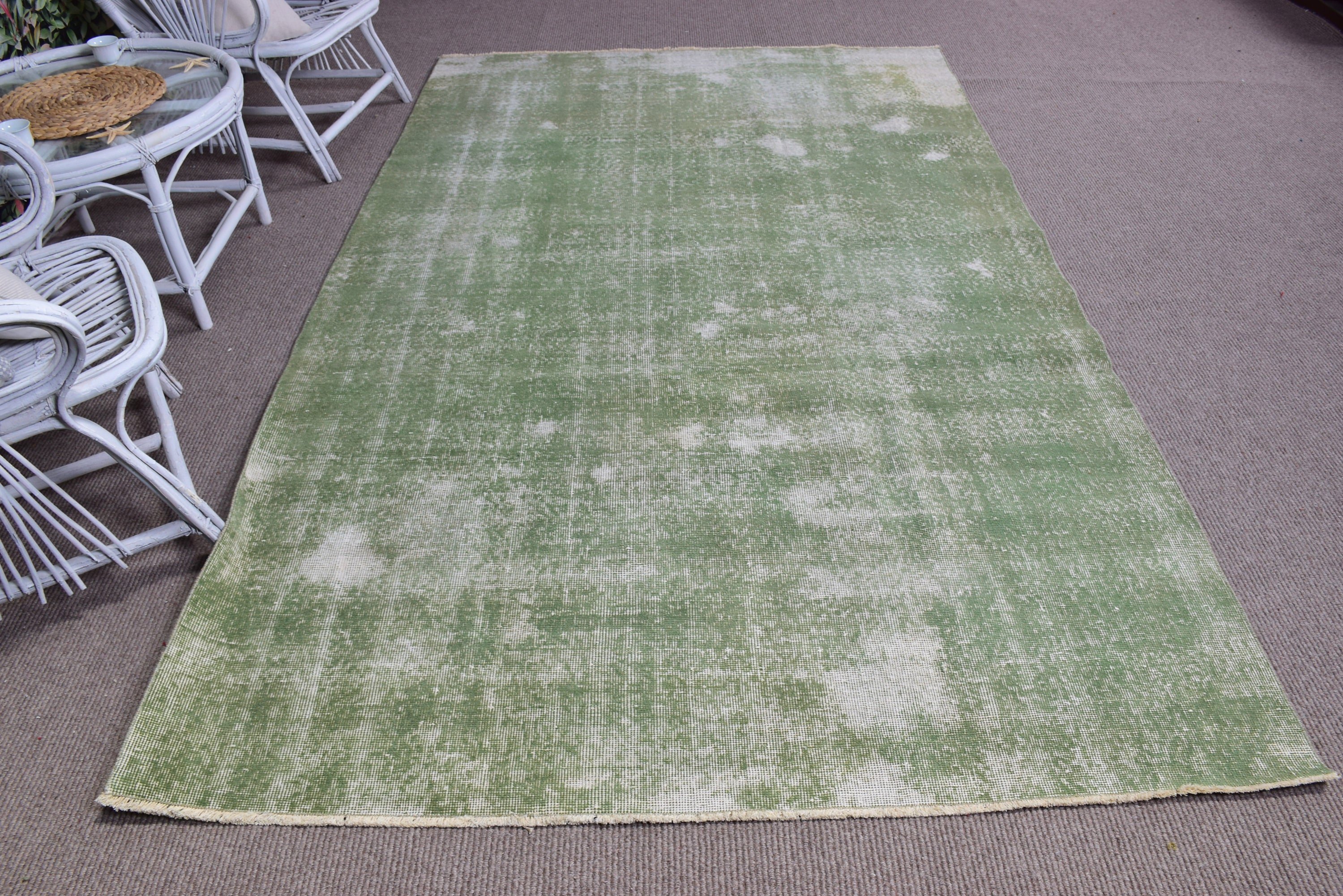 Turkish Rugs, Green Anatolian Rug, Living Room Rugs, Large Vintage Rugs, 5.5x9.1 ft Large Rug, Floor Rugs, Kitchen Rugs, Vintage Rug