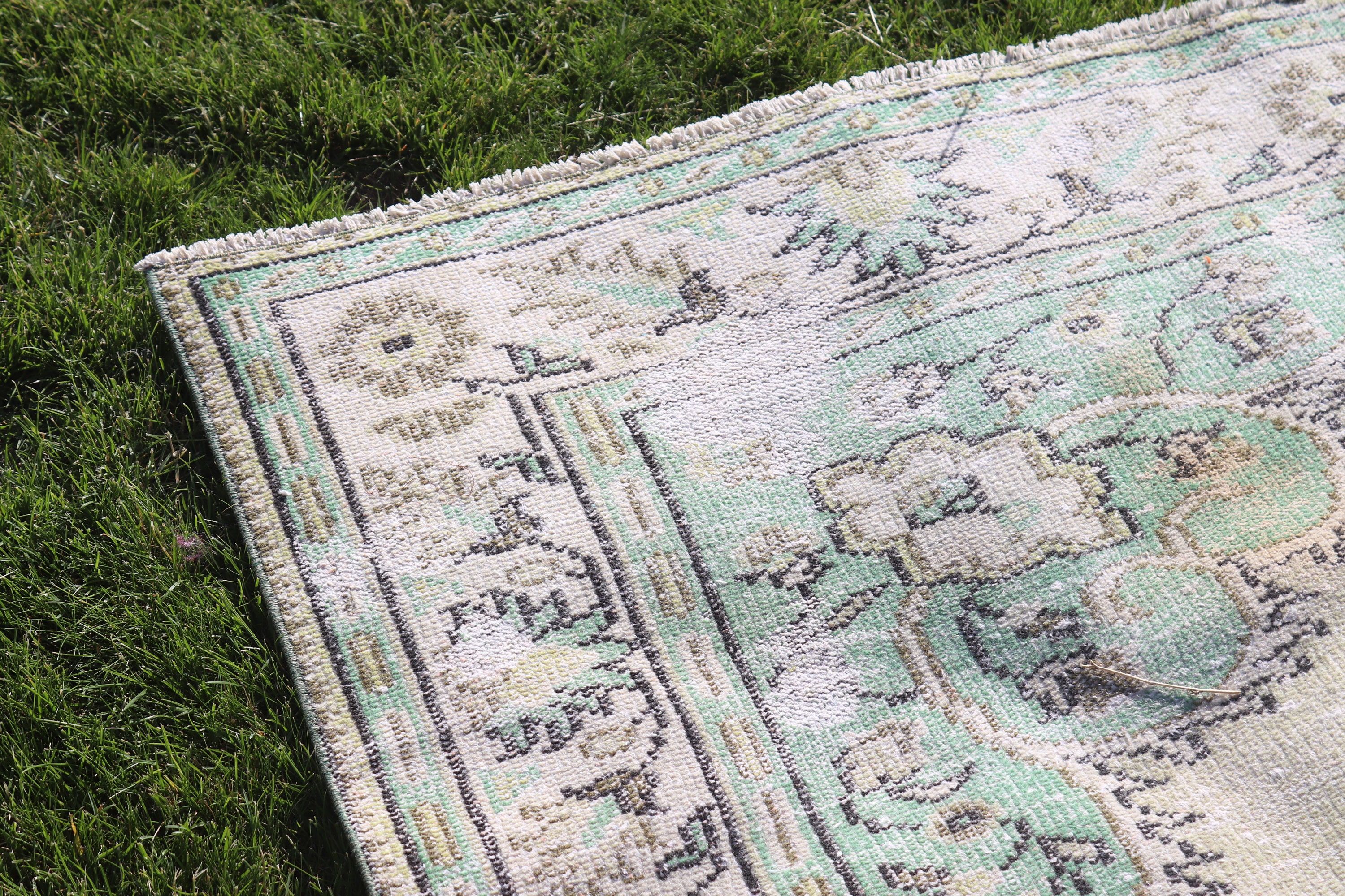 Türk Halıları, Aztek Halısı, Vintage Halı, Geometrik Halılar, 5,9x9,3 ft Büyük Halı, Büyük Boho Halısı, Yatak Odası Halıları, Bej Antika Halı, Anadolu Halıları